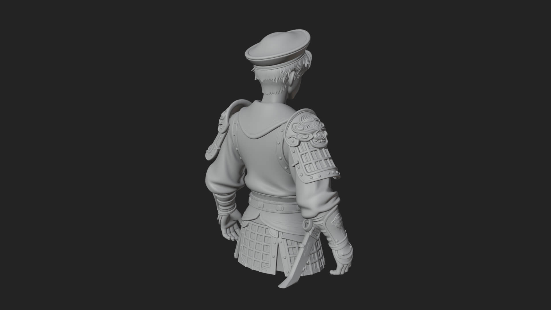 Sailor Cap Boy Statue Design 2 3D Print Model 3D Model