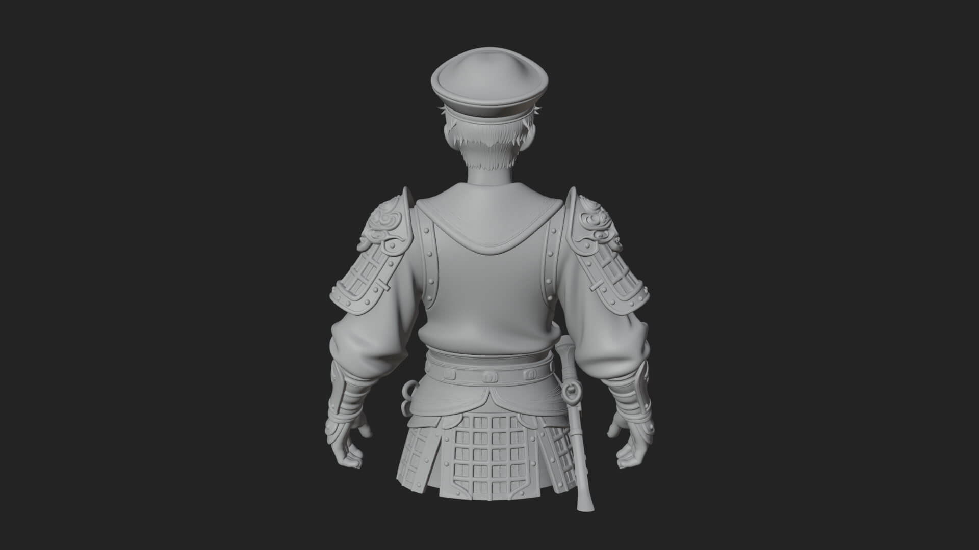 Sailor Cap Boy Statue Design 2 3D Print Model 3D Model