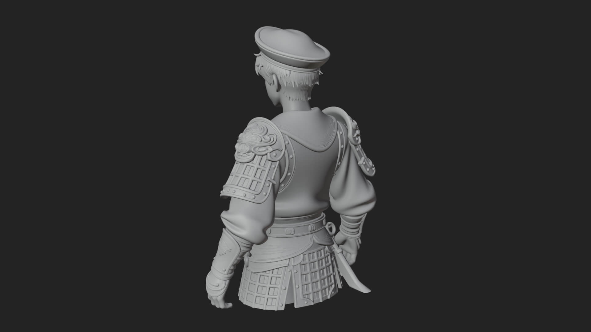 Sailor Cap Boy Statue Design 2 3D Print Model 3D Model