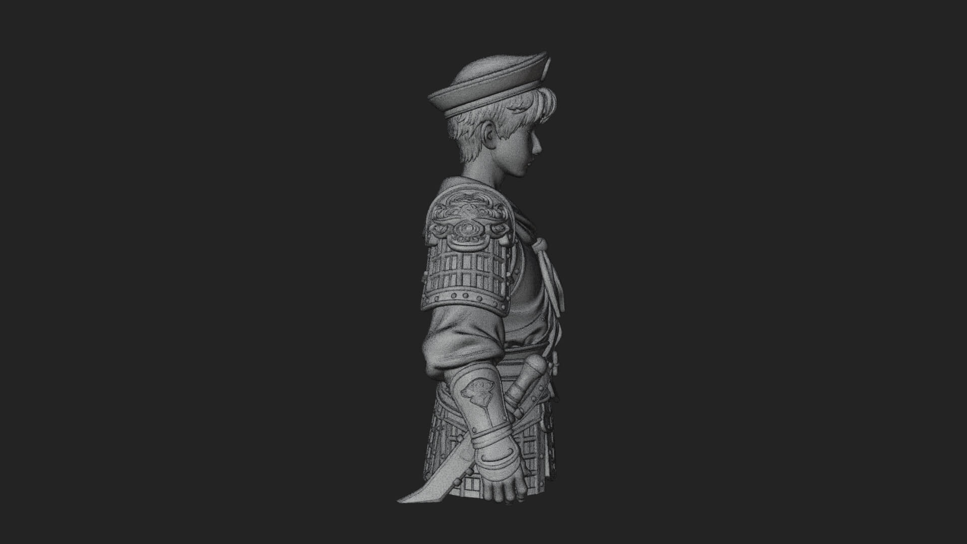 Sailor Cap Boy Statue Design 2 3D Print Model 3D Model