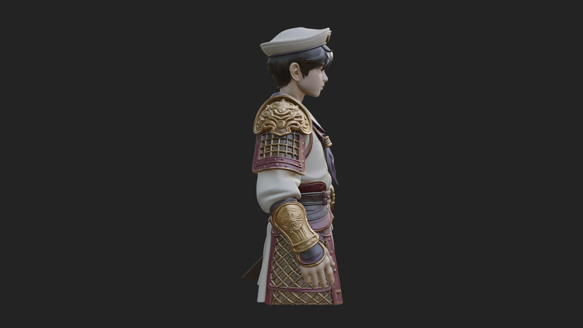 Sailor Cap Boy Statue Design 3 3D Print Model 3D Model
