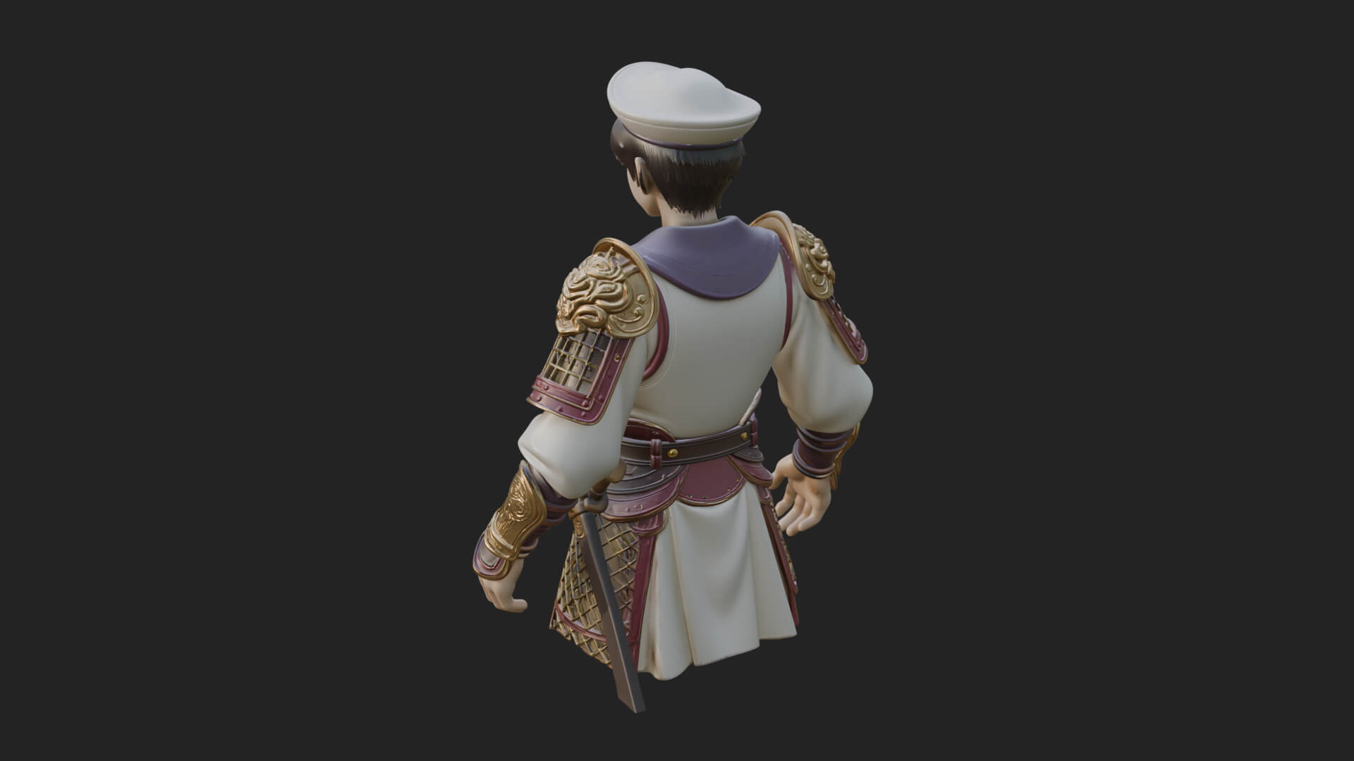 Sailor Cap Boy Statue Design 3 3D Print Model 3D Model