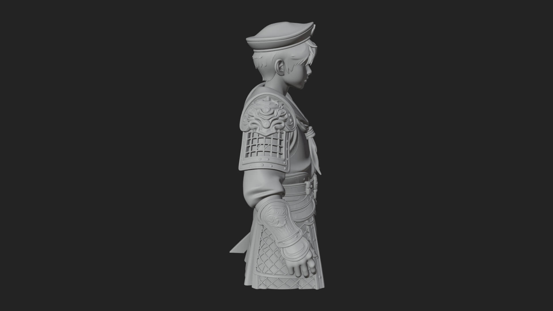 Sailor Cap Boy Statue Design 3 3D Print Model 3D Model
