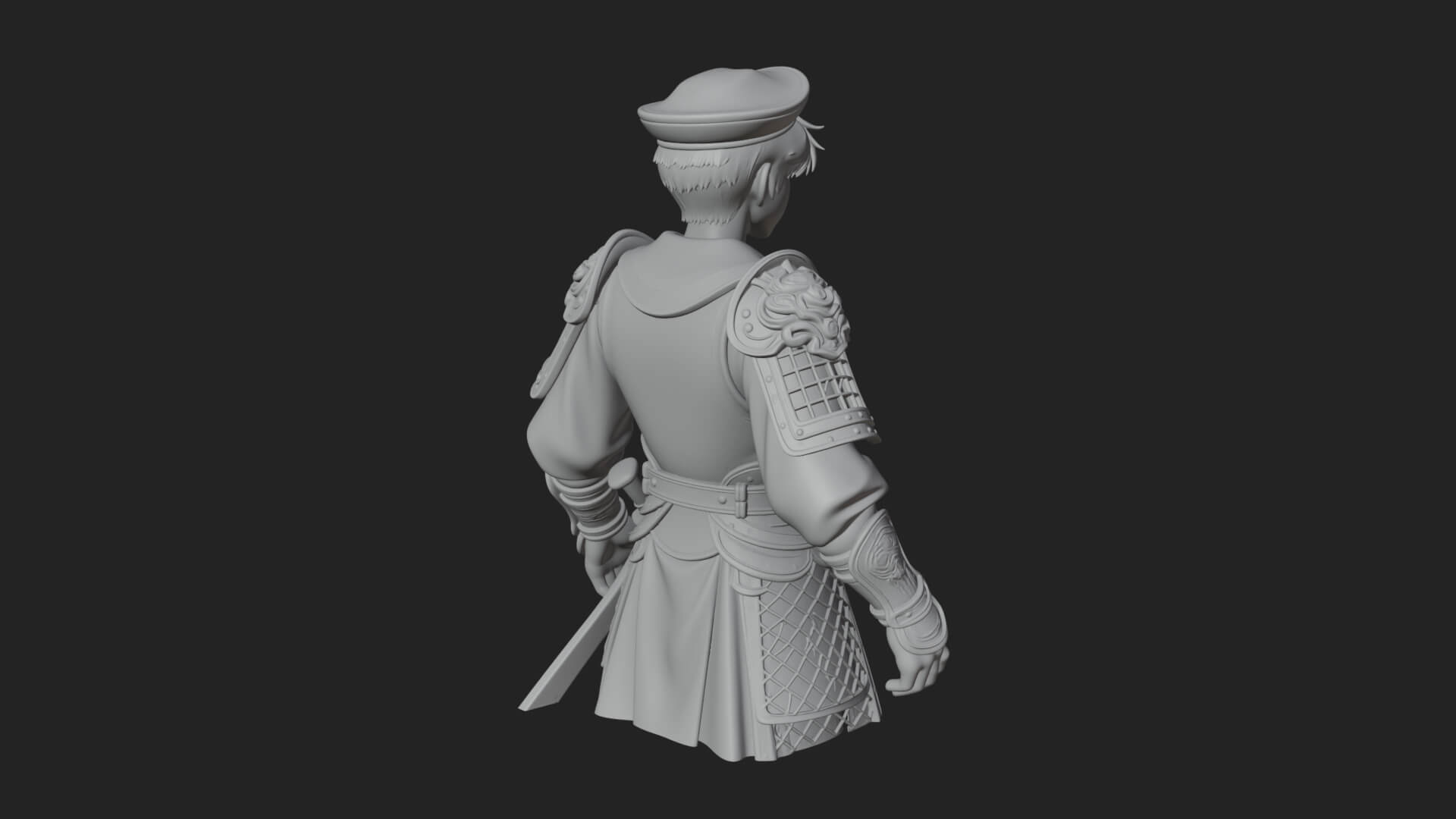 Sailor Cap Boy Statue Design 3 3D Print Model 3D Model
