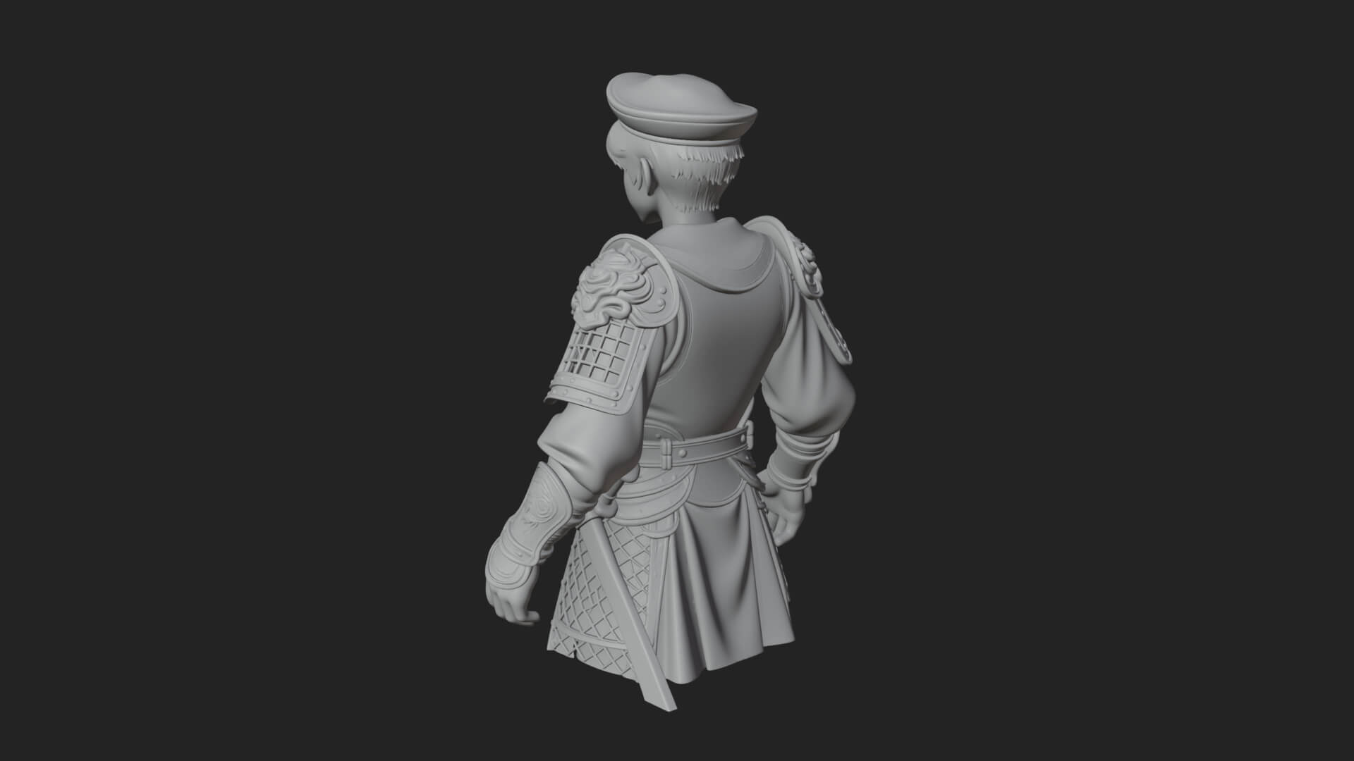 Sailor Cap Boy Statue Design 3 3D Print Model 3D Model