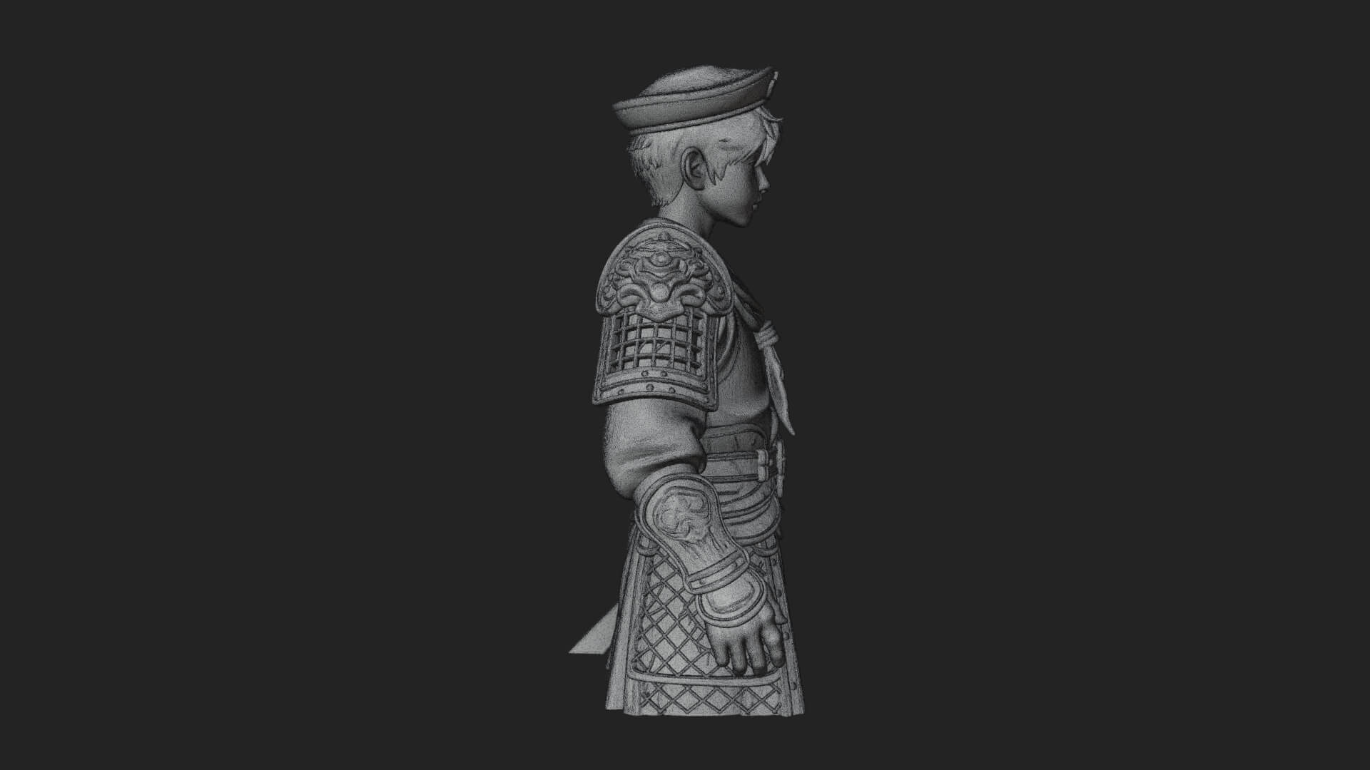 Sailor Cap Boy Statue Design 3 3D Print Model 3D Model