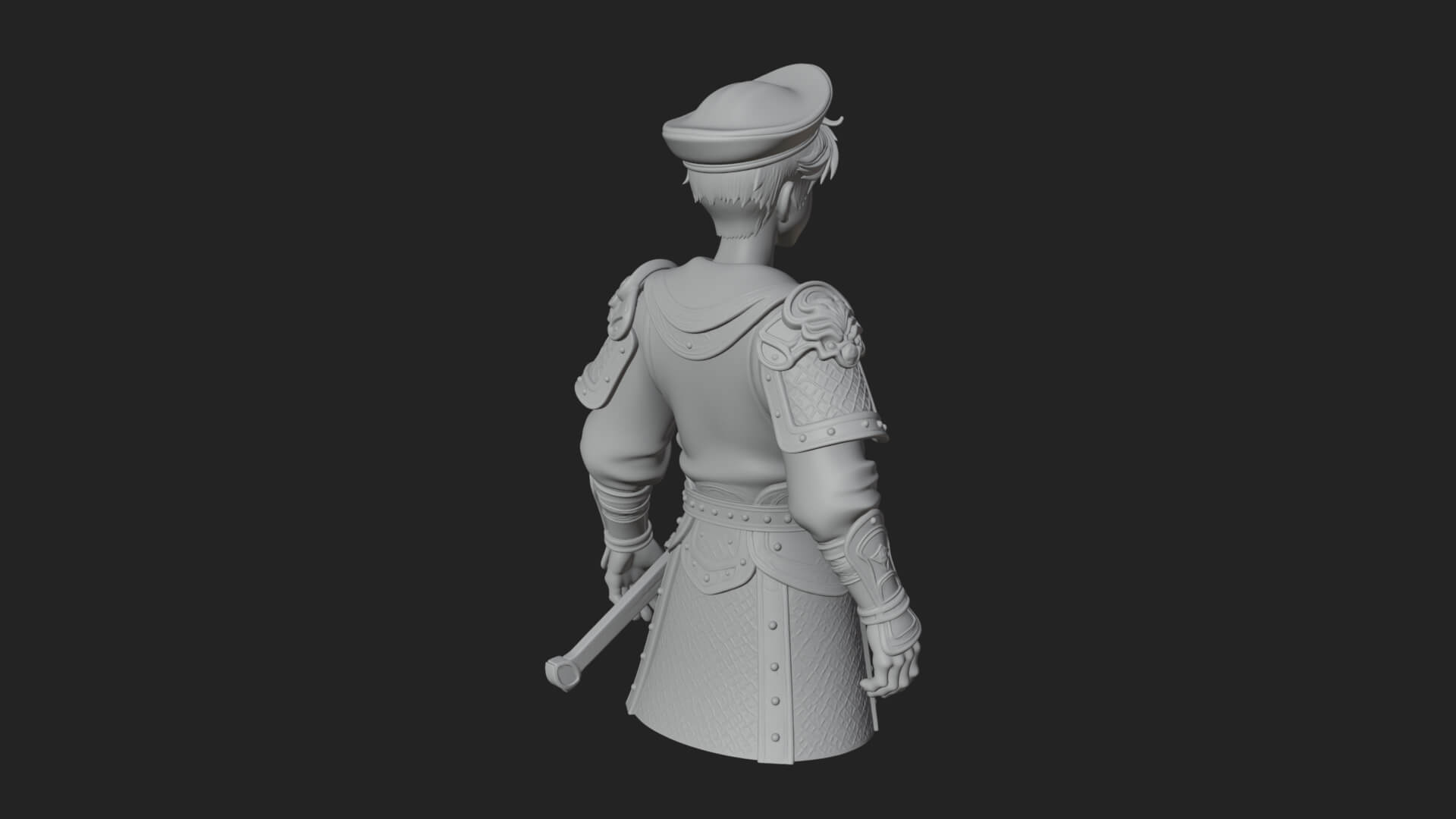 Sailor Cap Boy Statue Design 4 3D Print Model 3D Model