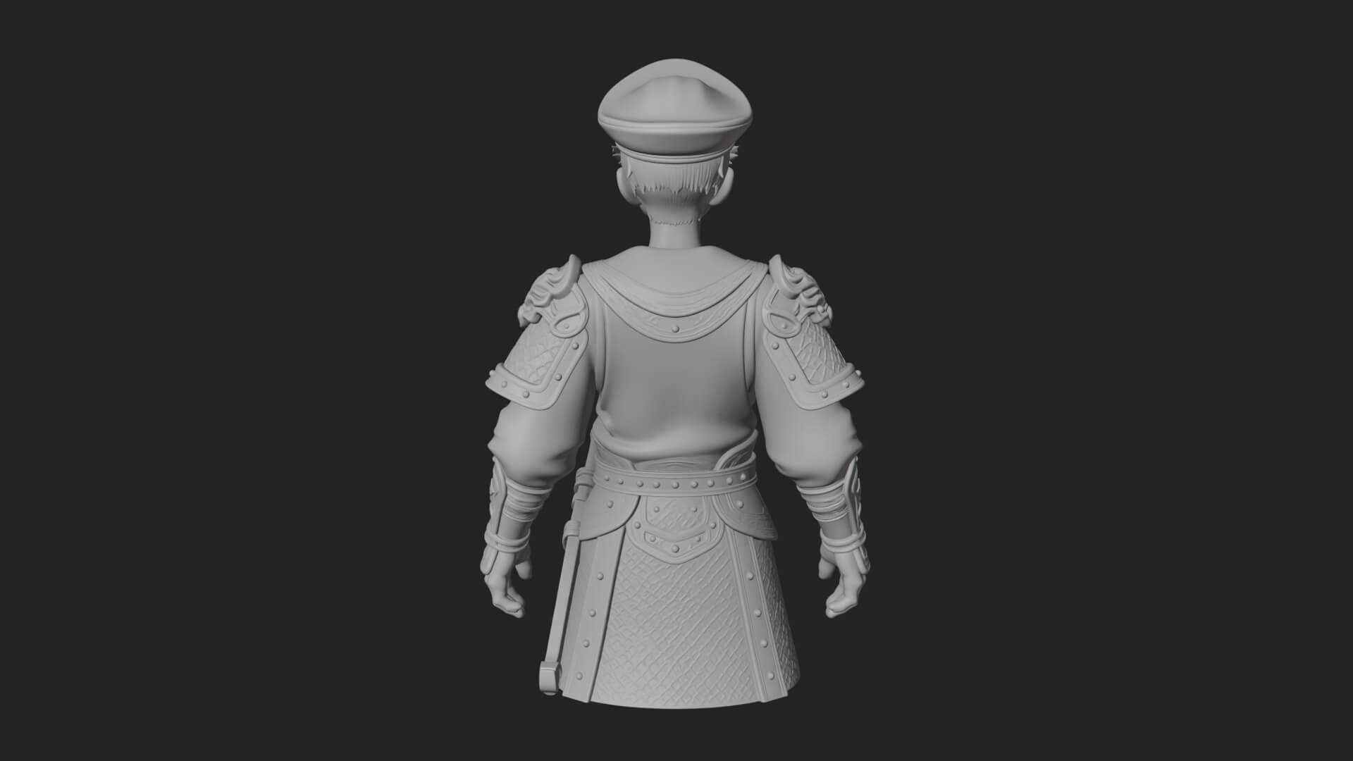 Sailor Cap Boy Statue Design 4 3D Print Model 3D Model