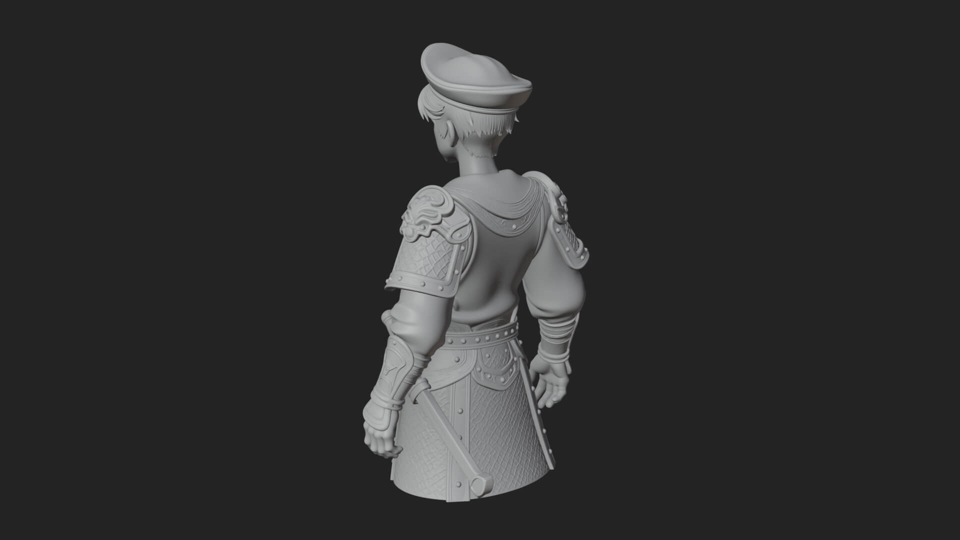 Sailor Cap Boy Statue Design 4 3D Print Model 3D Model