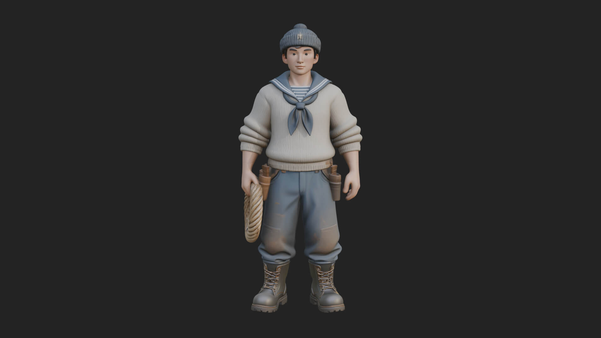 Sailor Man Statue Design 4 3D Print Model 3D Model