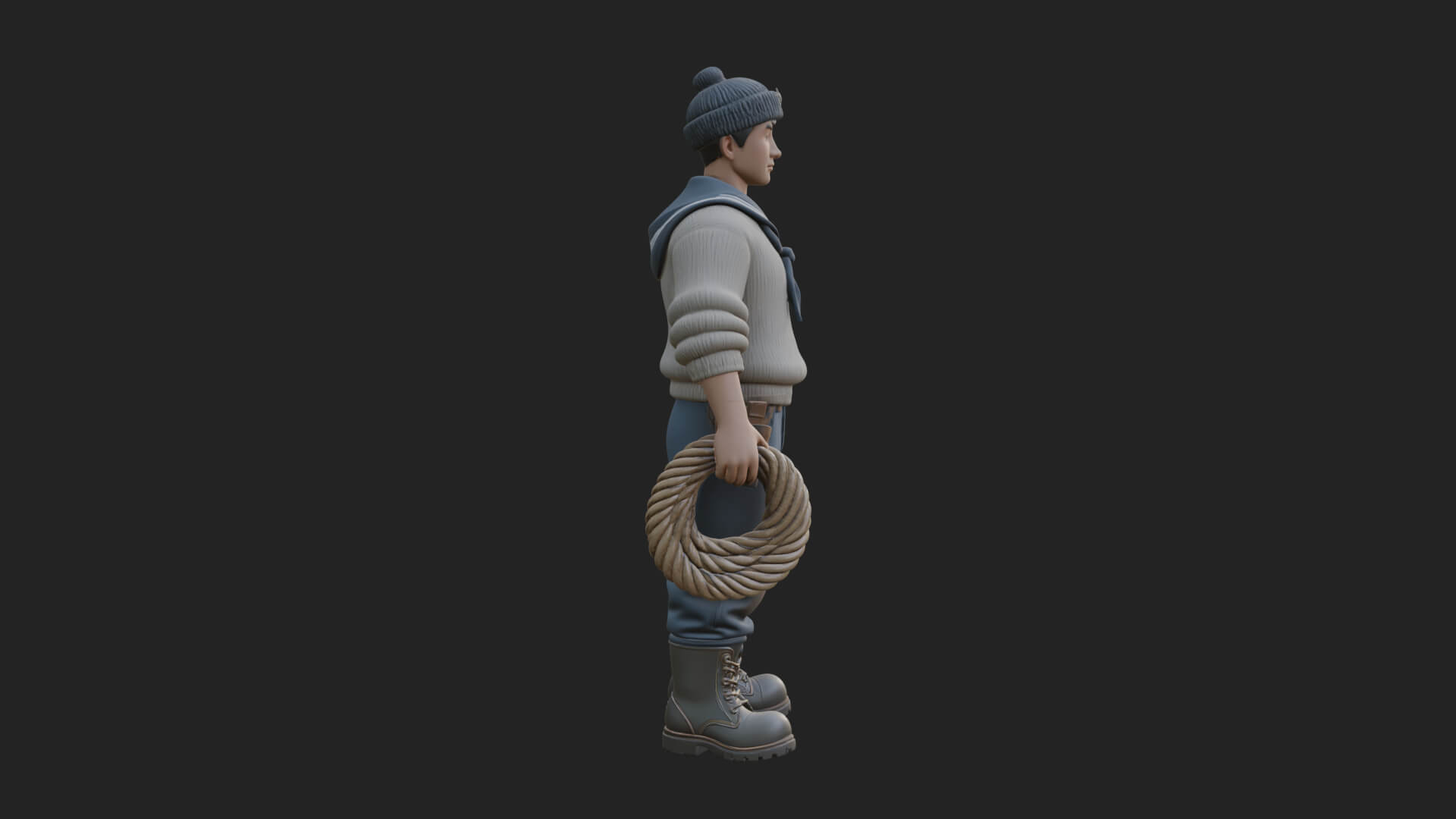 Sailor Man Statue Design 4 3D Print Model 3D Model