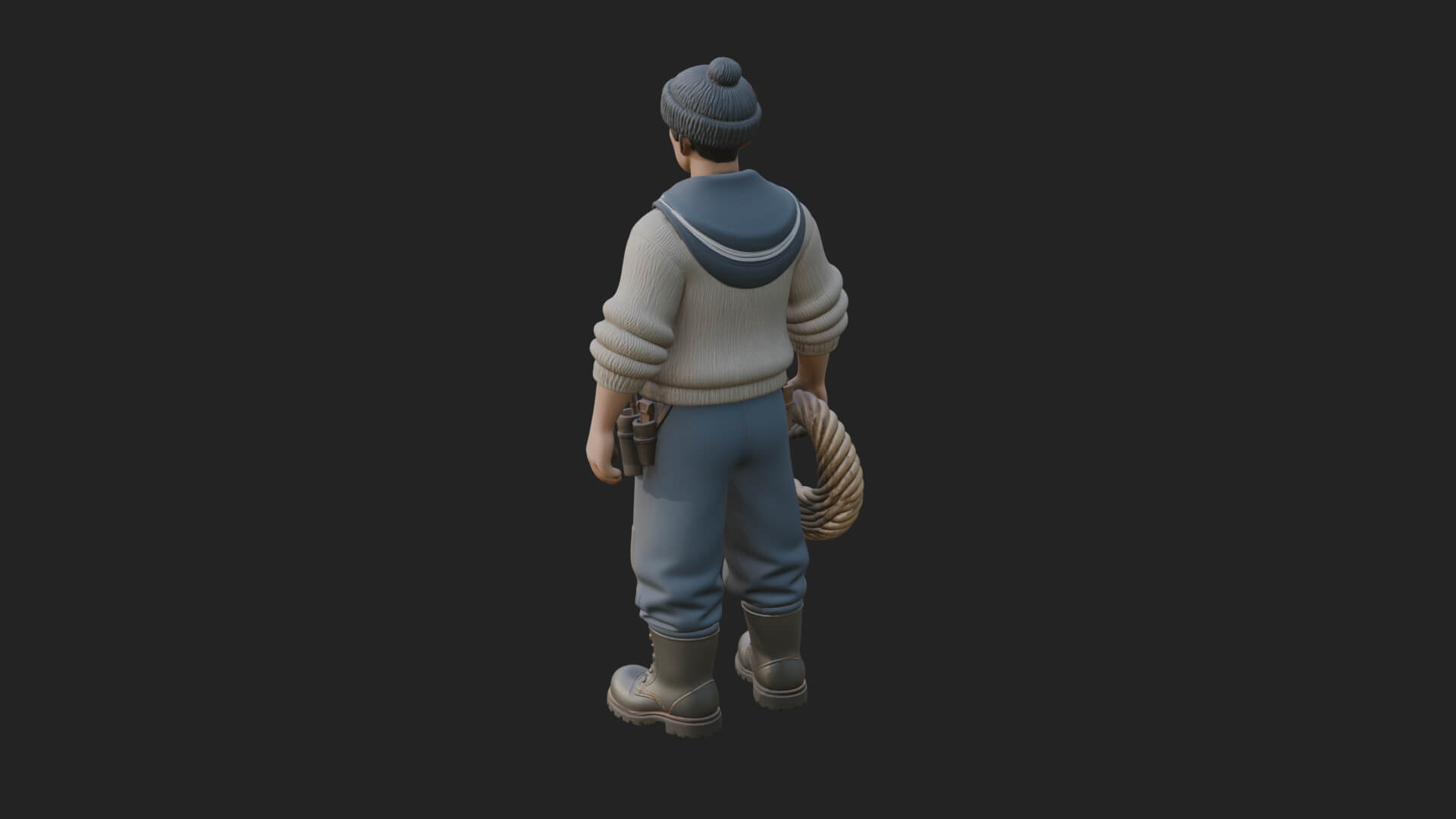 Sailor Man Statue Design 4 3D Print Model 3D Model