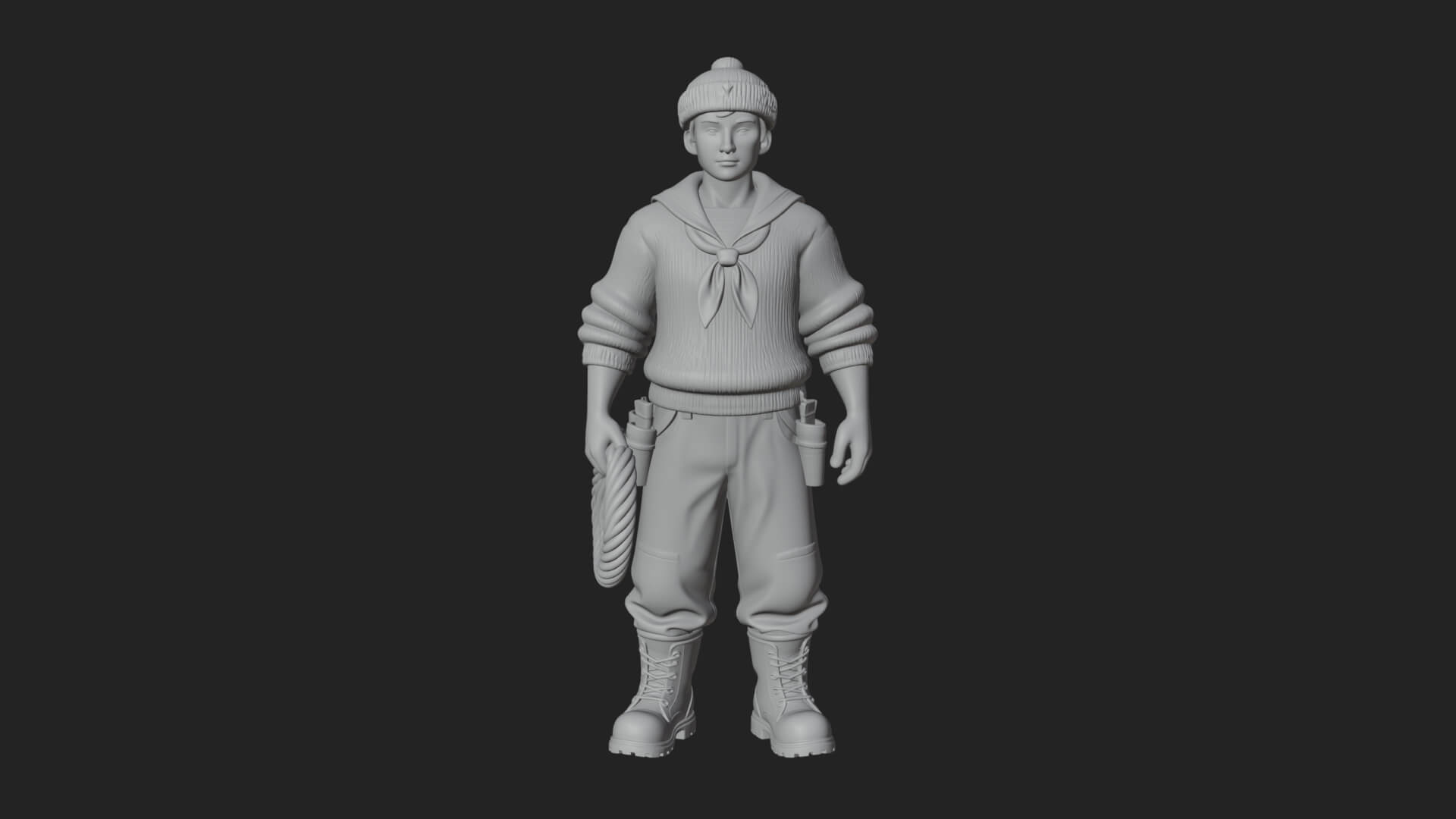 Sailor Man Statue Design 4 3D Print Model 3D Model