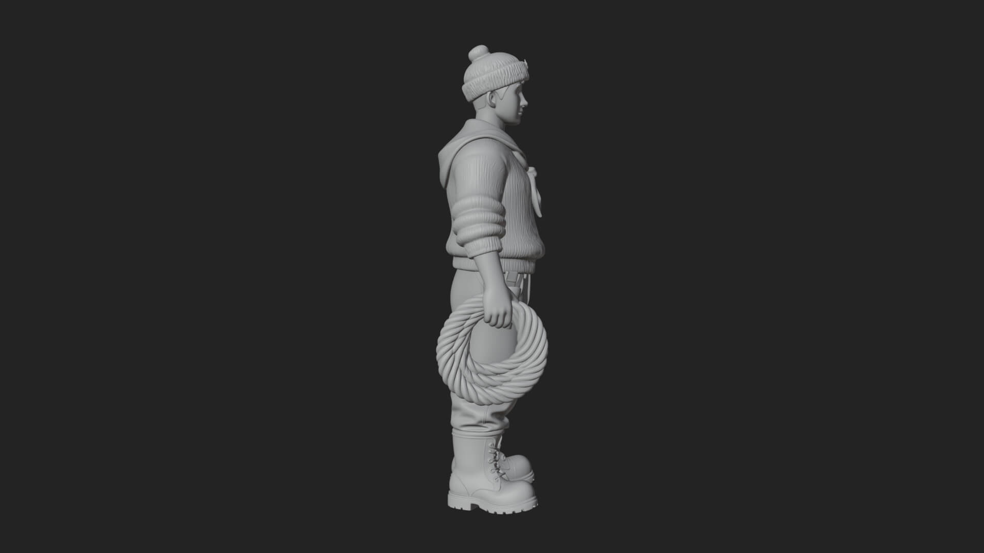 Sailor Man Statue Design 4 3D Print Model 3D Model