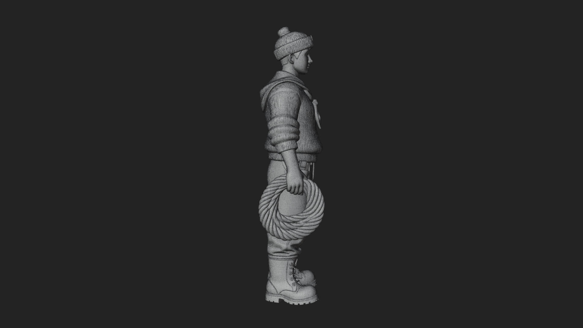 Sailor Man Statue Design 4 3D Print Model 3D Model