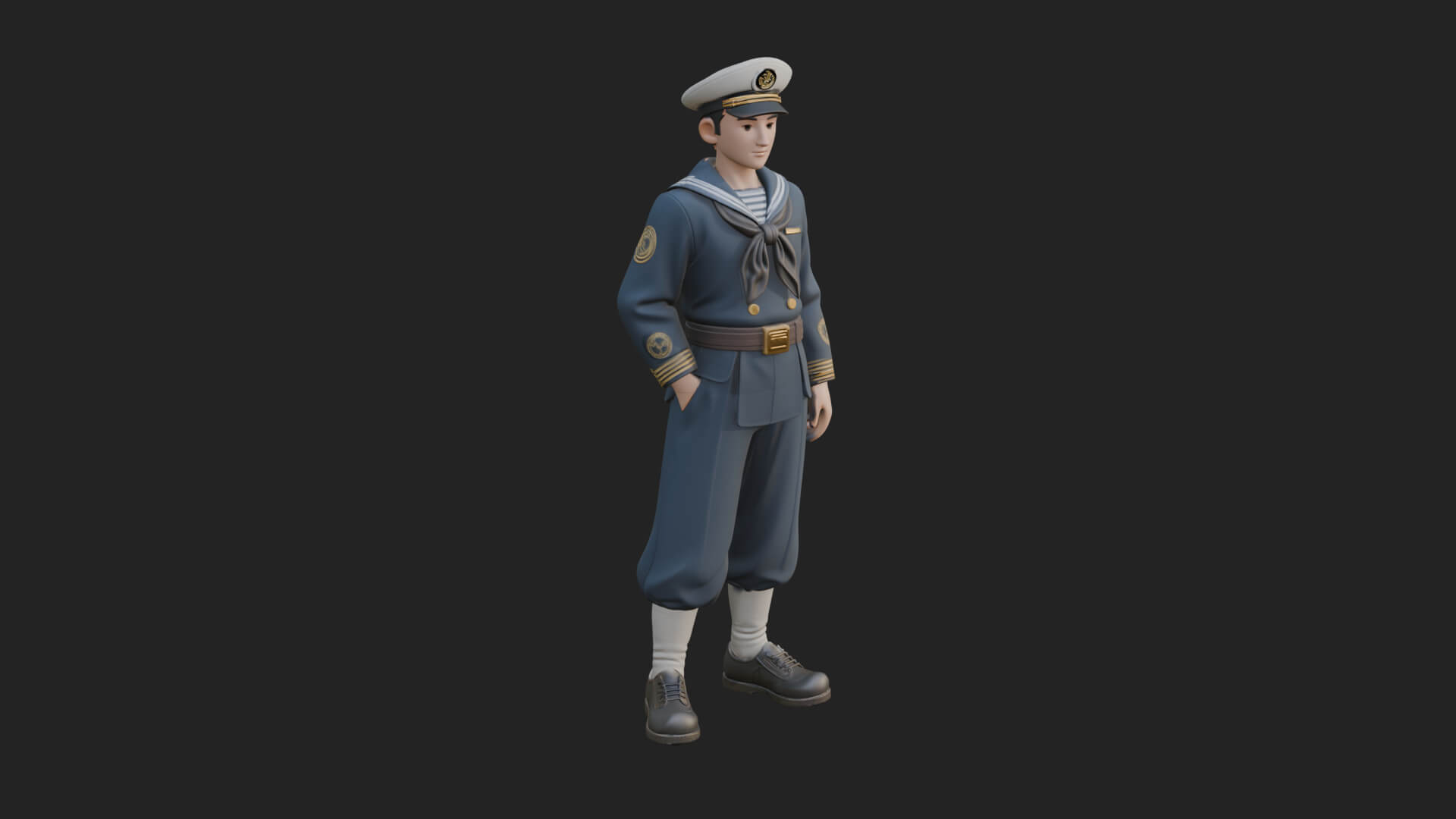 Sailor Man Statue Design 5 3D Print Model 3D Model