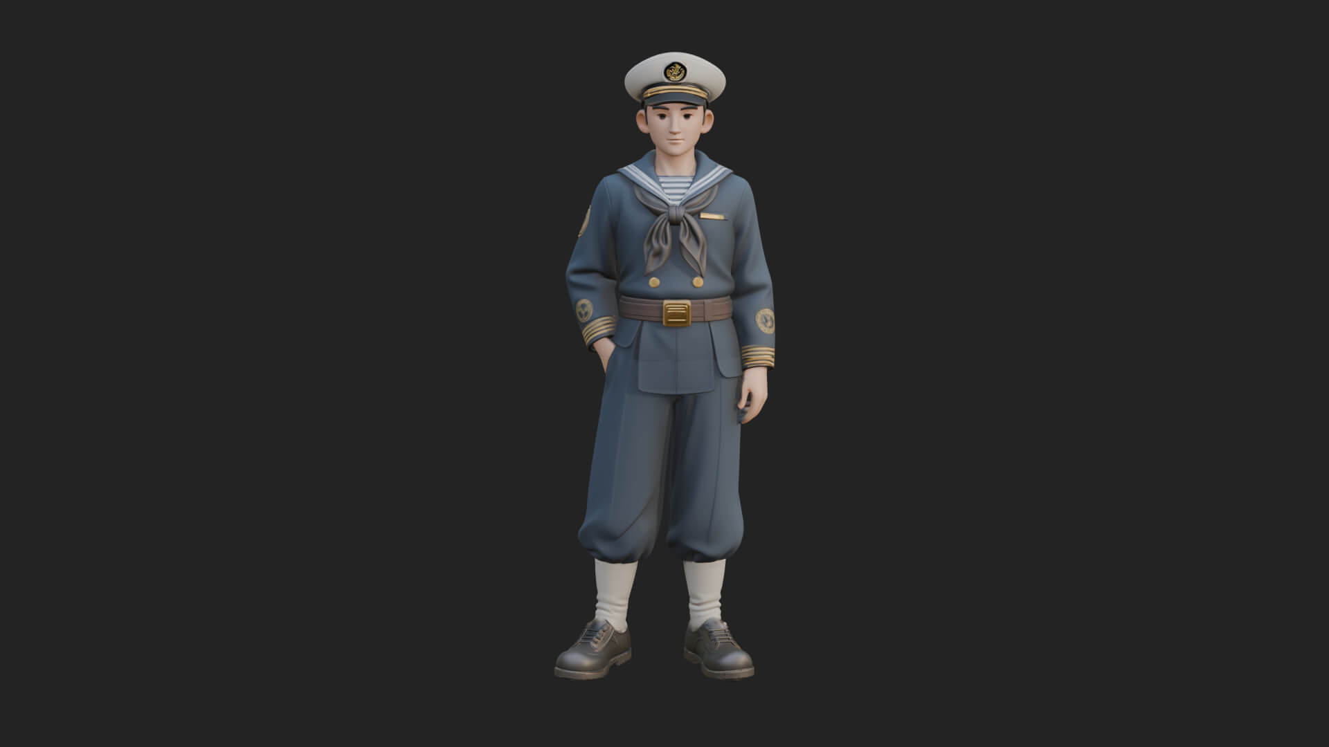Sailor Man Statue Design 5 3D Print Model 3D Model