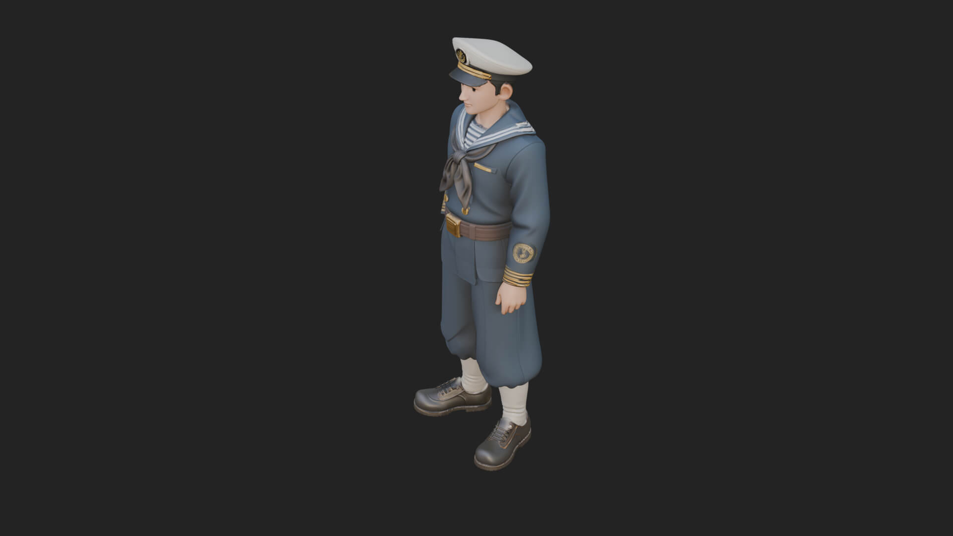 Sailor Man Statue Design 5 3D Print Model 3D Model
