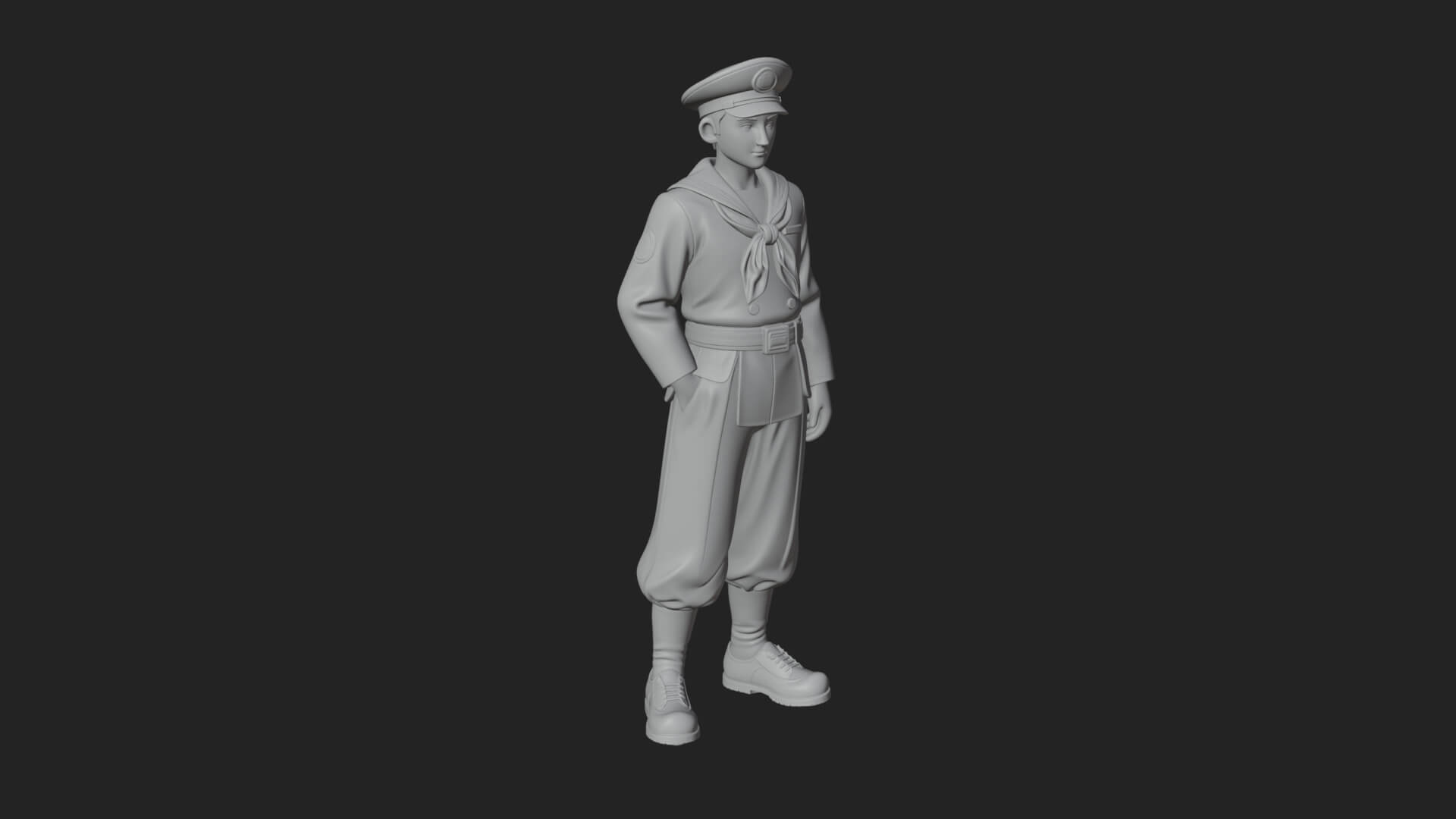 Sailor Man Statue Design 5 3D Print Model 3D Model