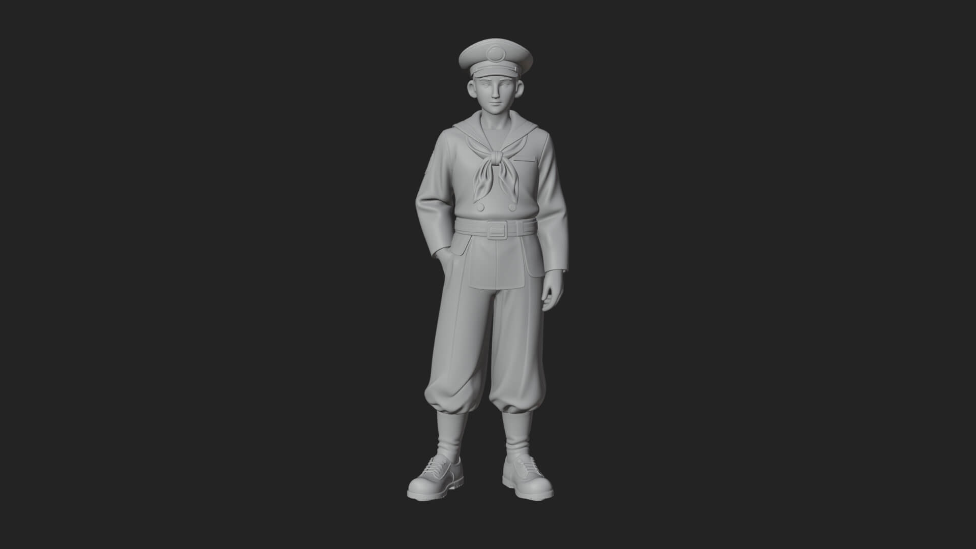 Sailor Man Statue Design 5 3D Print Model 3D Model