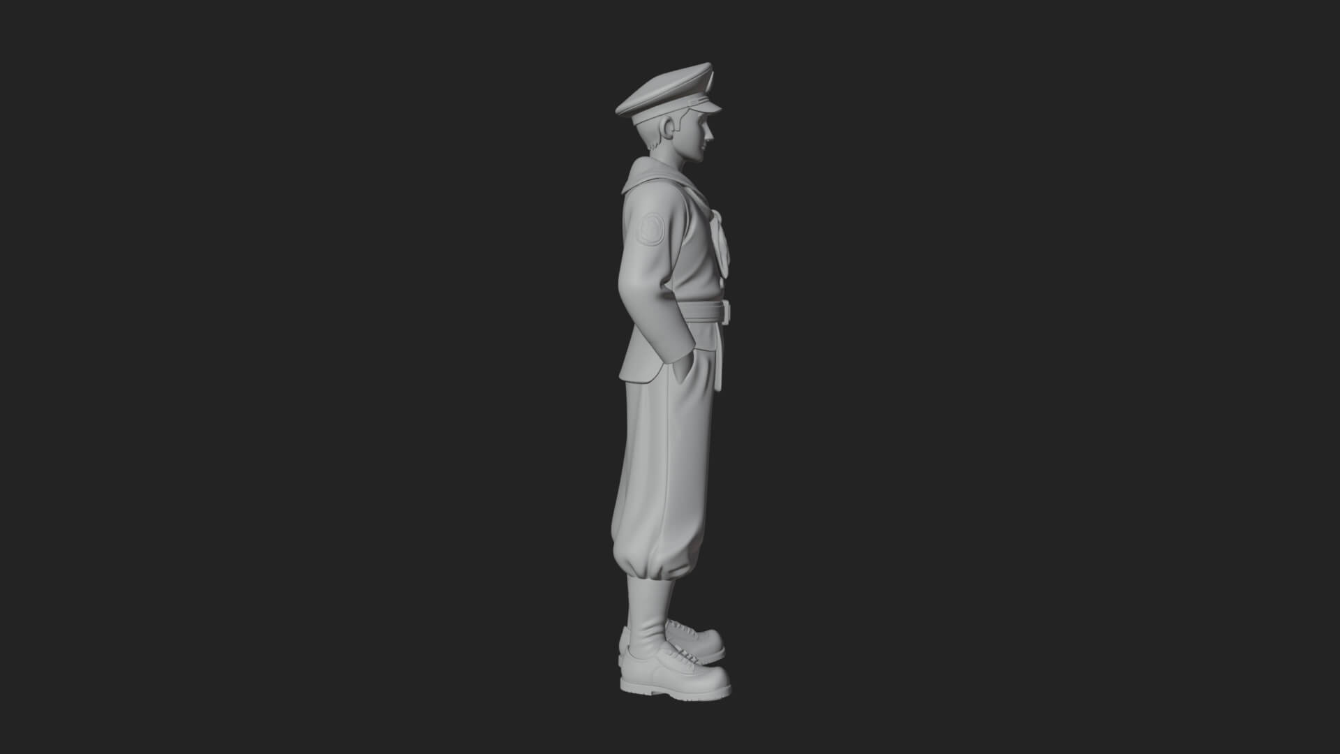 Sailor Man Statue Design 5 3D Print Model 3D Model