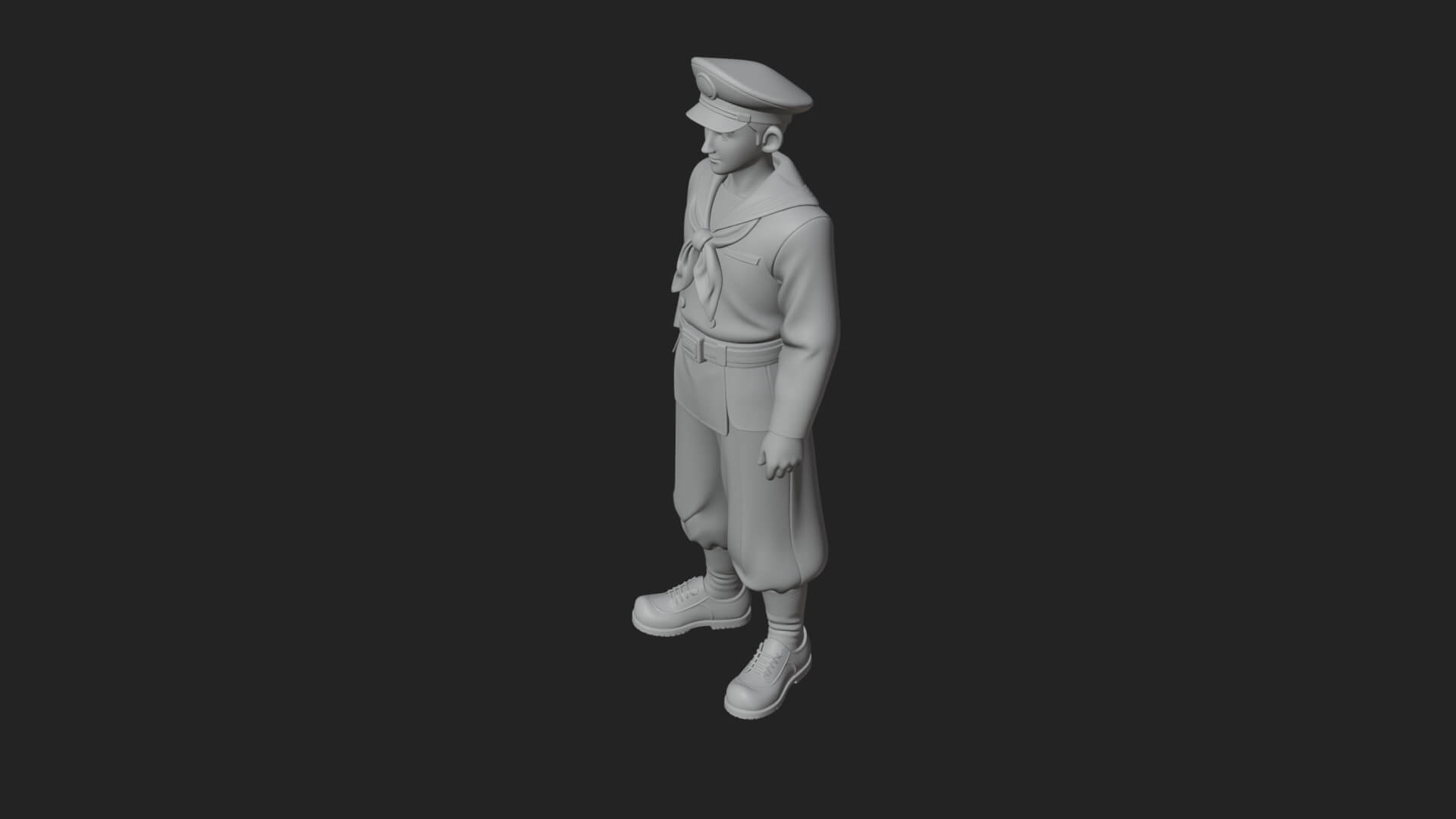 Sailor Man Statue Design 5 3D Print Model 3D Model