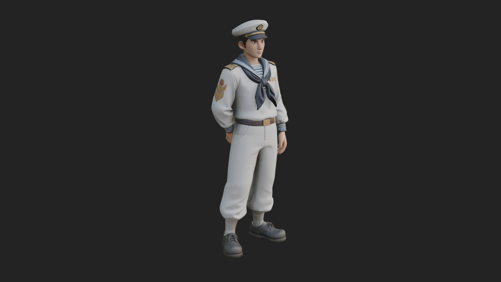 Sailor Man Statue Design 6 3D Print Model 3D Model