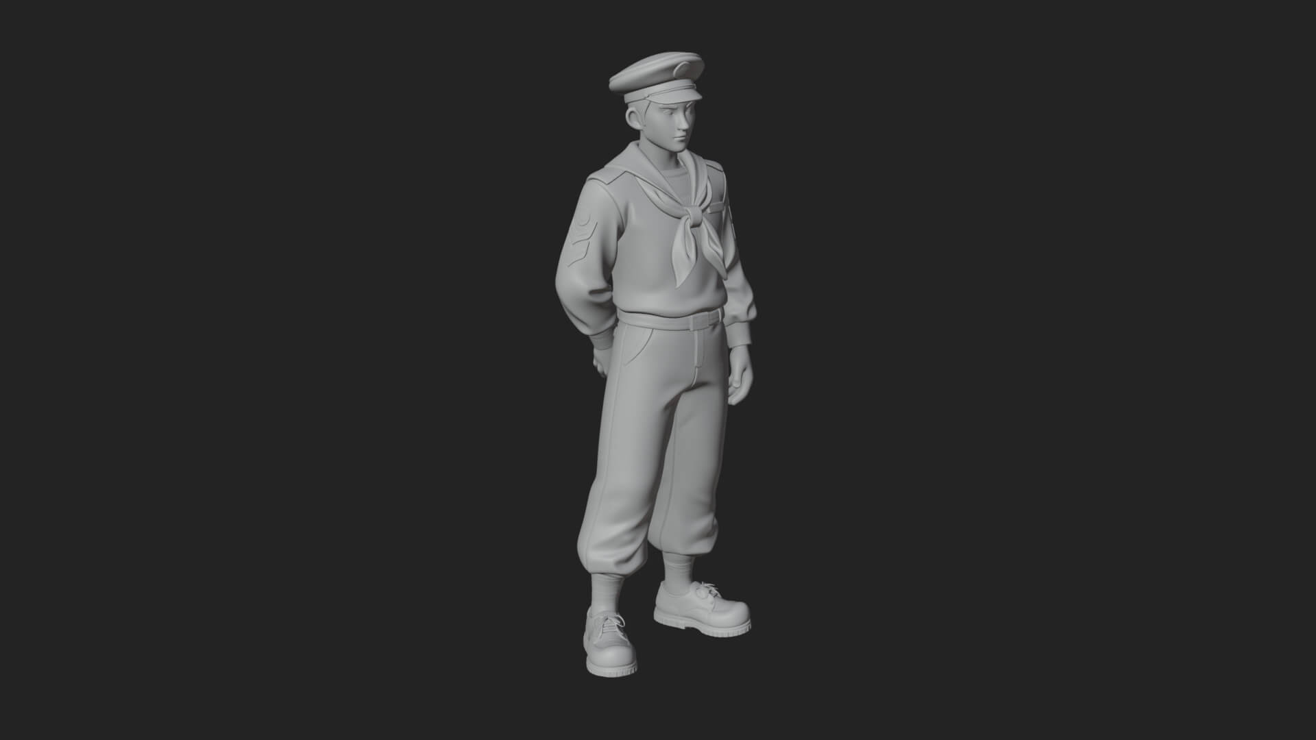 Sailor Man Statue Design 6 3D Print Model 3D Model