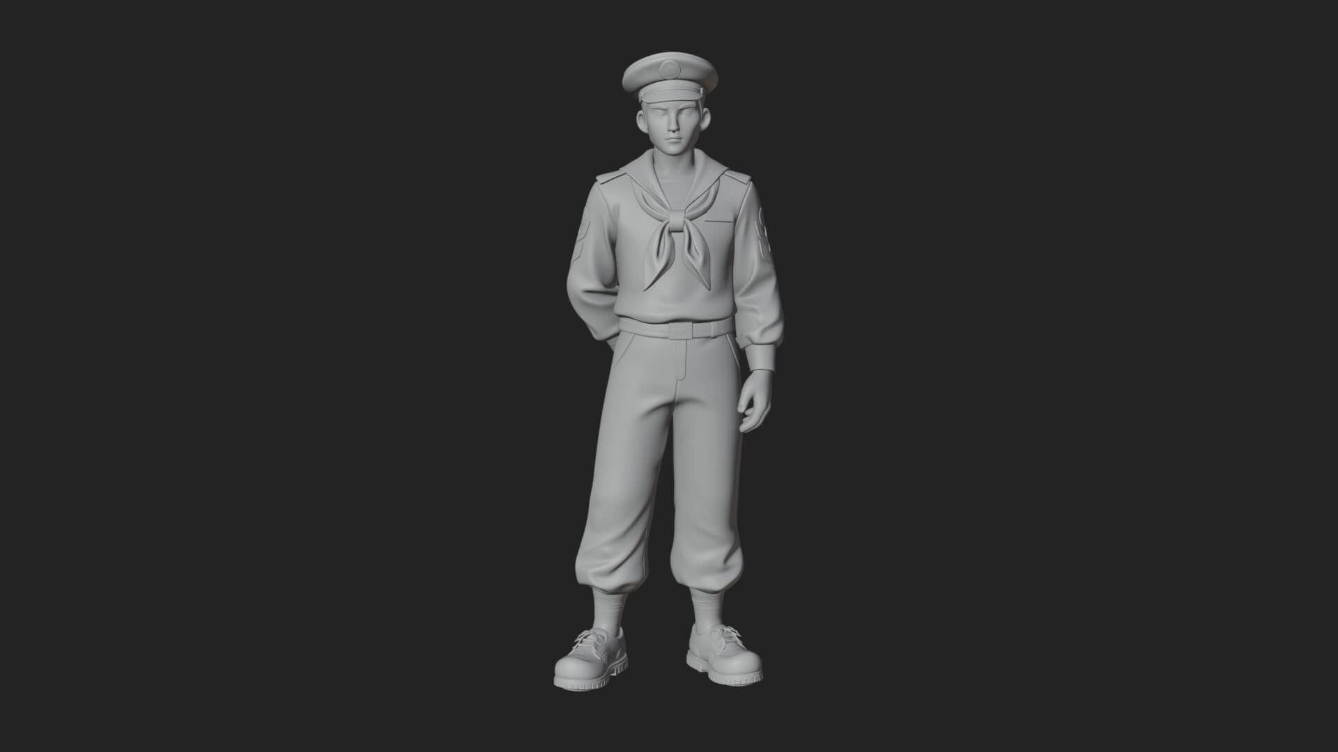 Sailor Man Statue Design 6 3D Print Model 3D Model