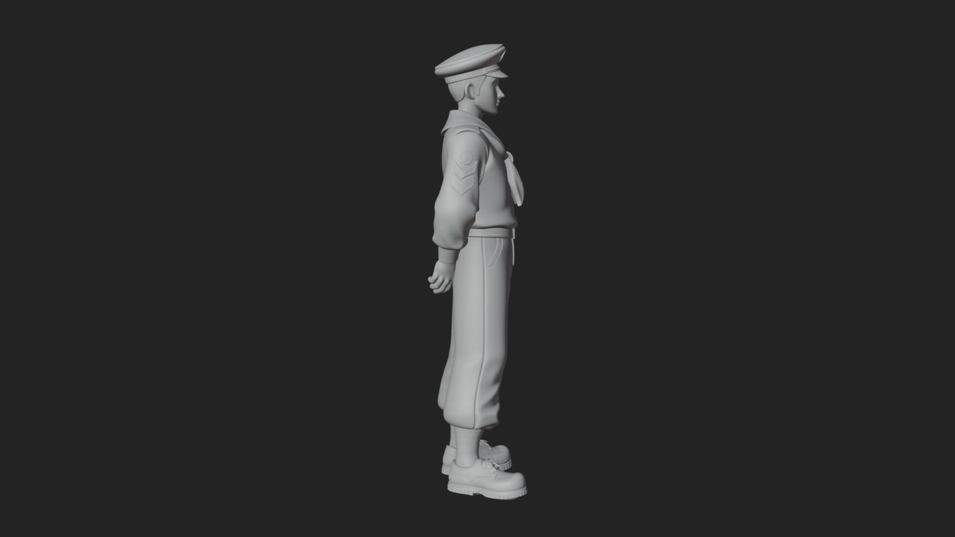 Sailor Man Statue Design 6 3D Print Model 3D Model