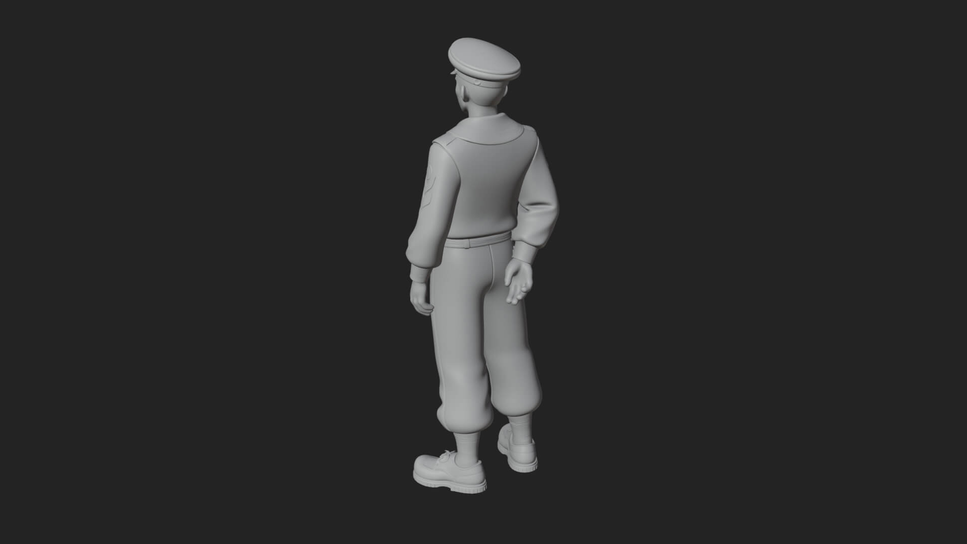 Sailor Man Statue Design 6 3D Print Model 3D Model