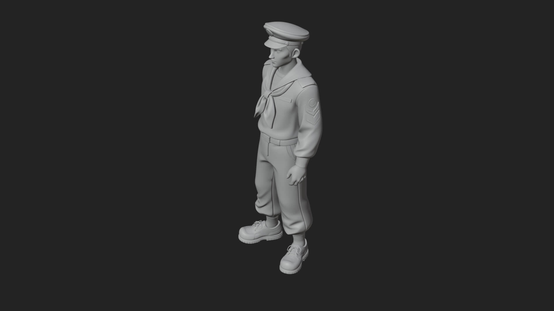 Sailor Man Statue Design 6 3D Print Model 3D Model