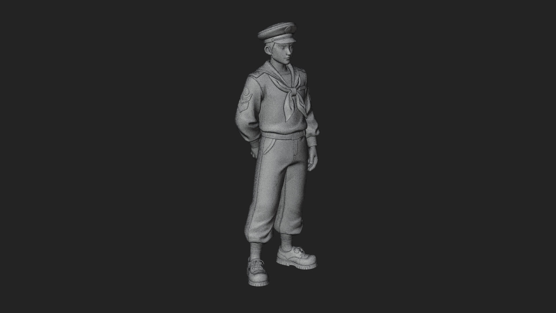 Sailor Man Statue Design 6 3D Print Model 3D Model