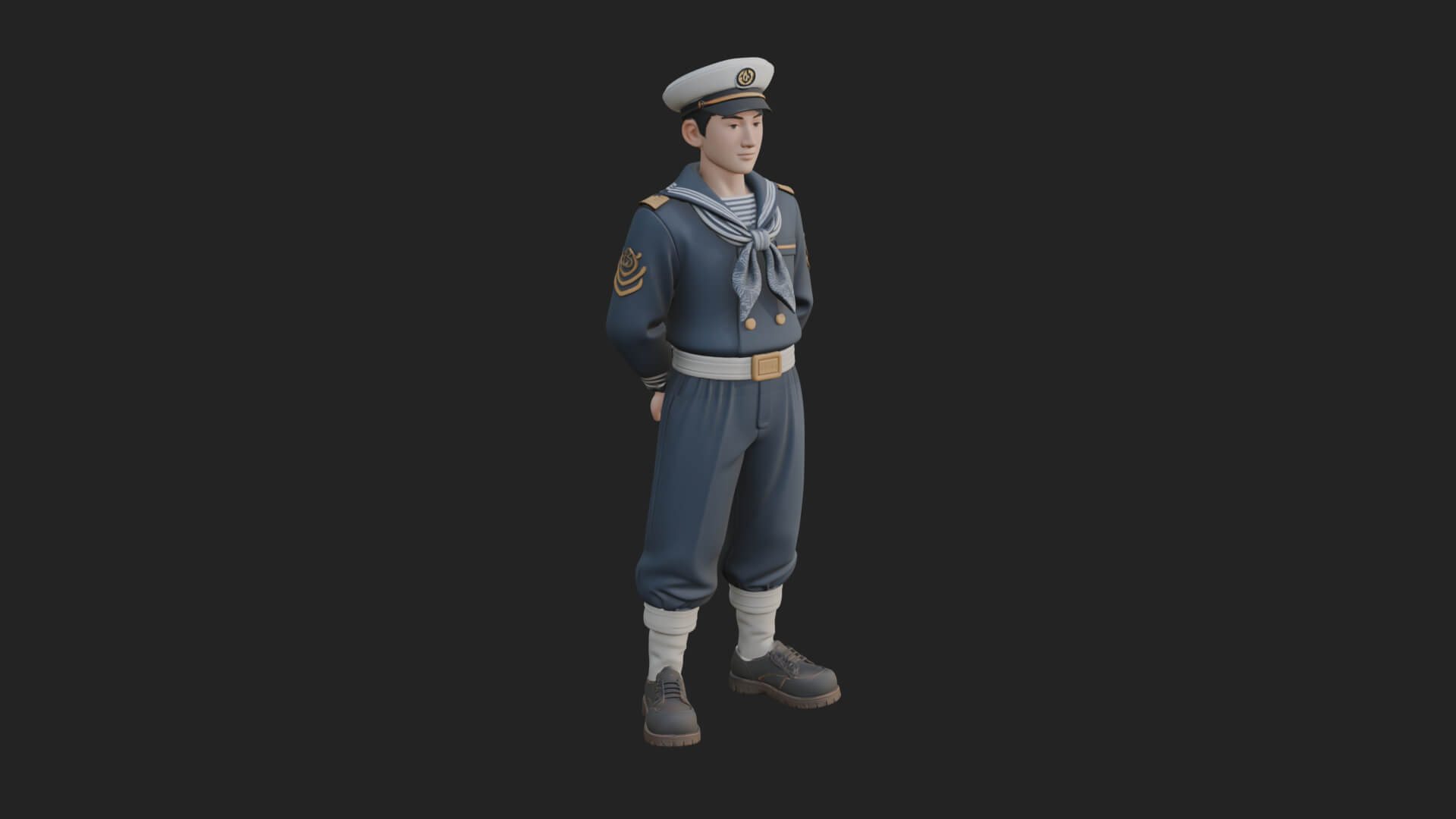 Sailor Man Statue Design 7 3D Print Model 3D Model