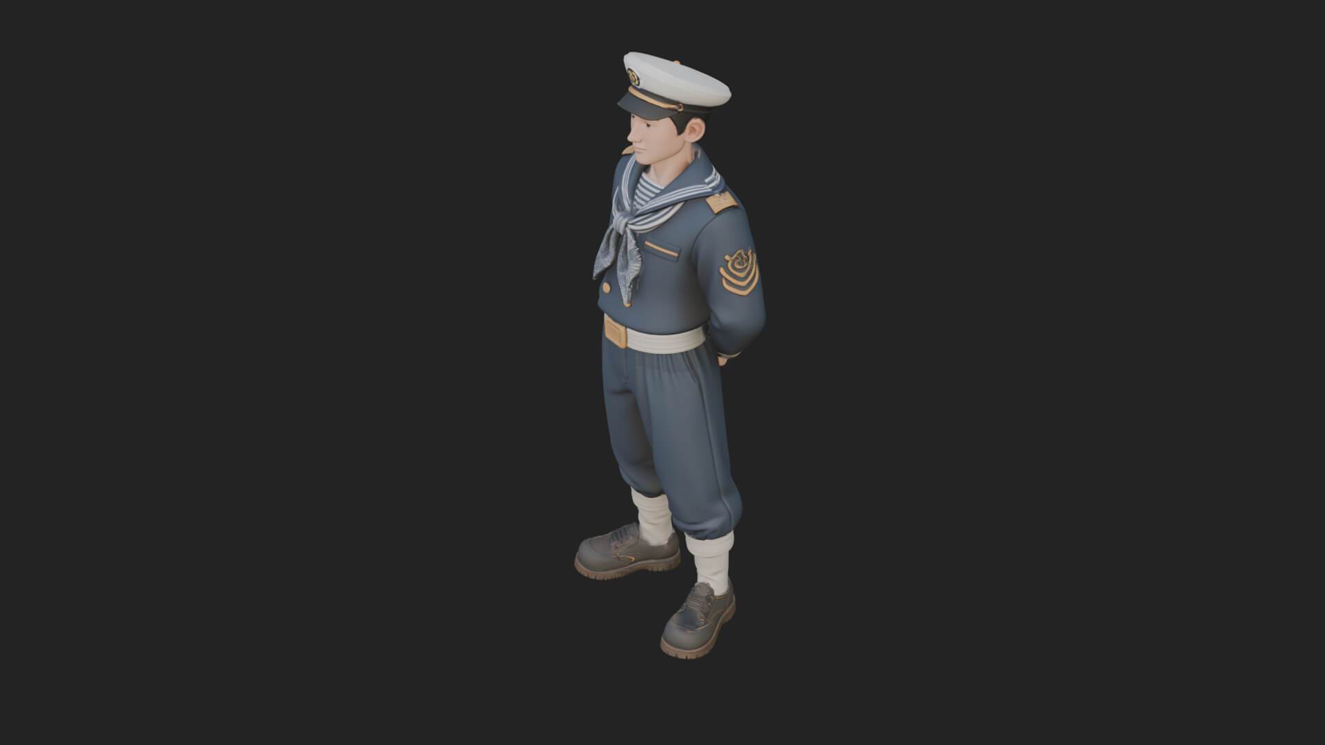 Sailor Man Statue Design 7 3D Print Model 3D Model