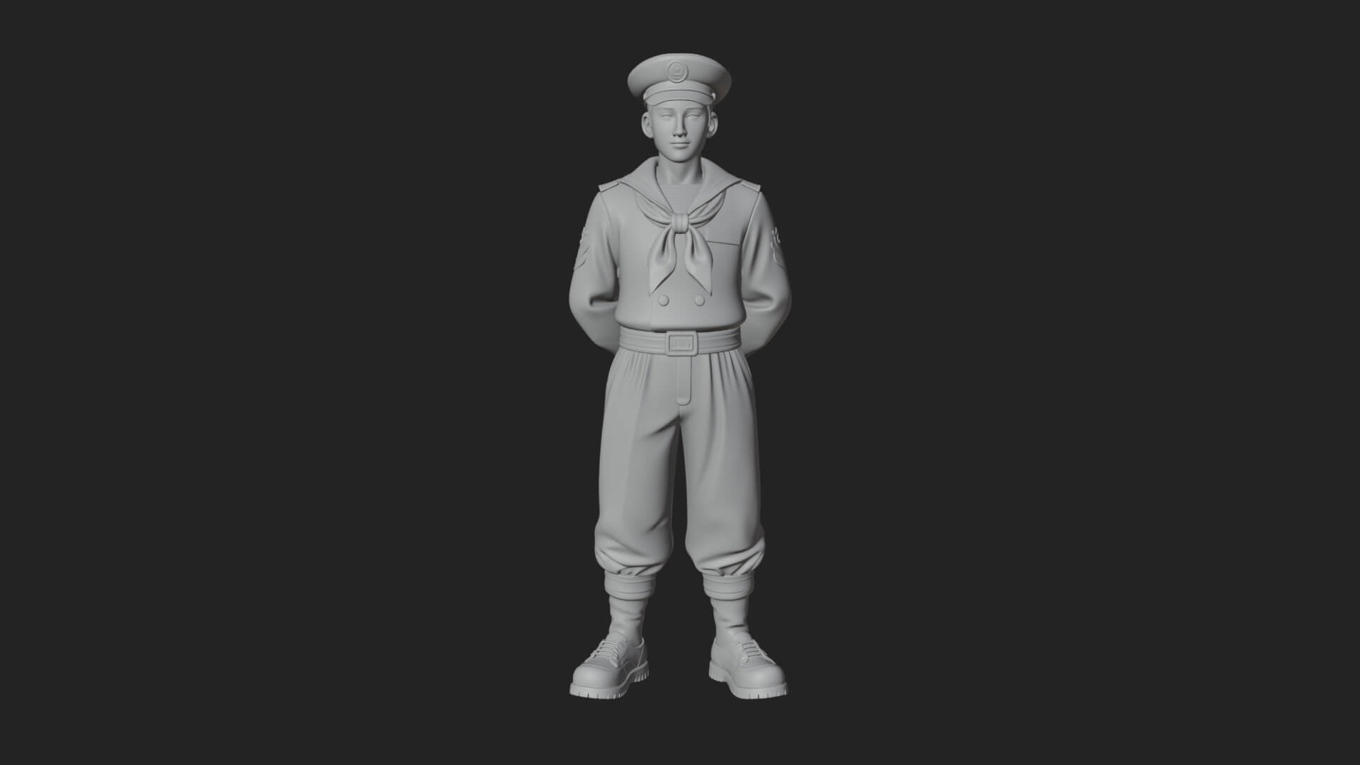 Sailor Man Statue Design 7 3D Print Model 3D Model