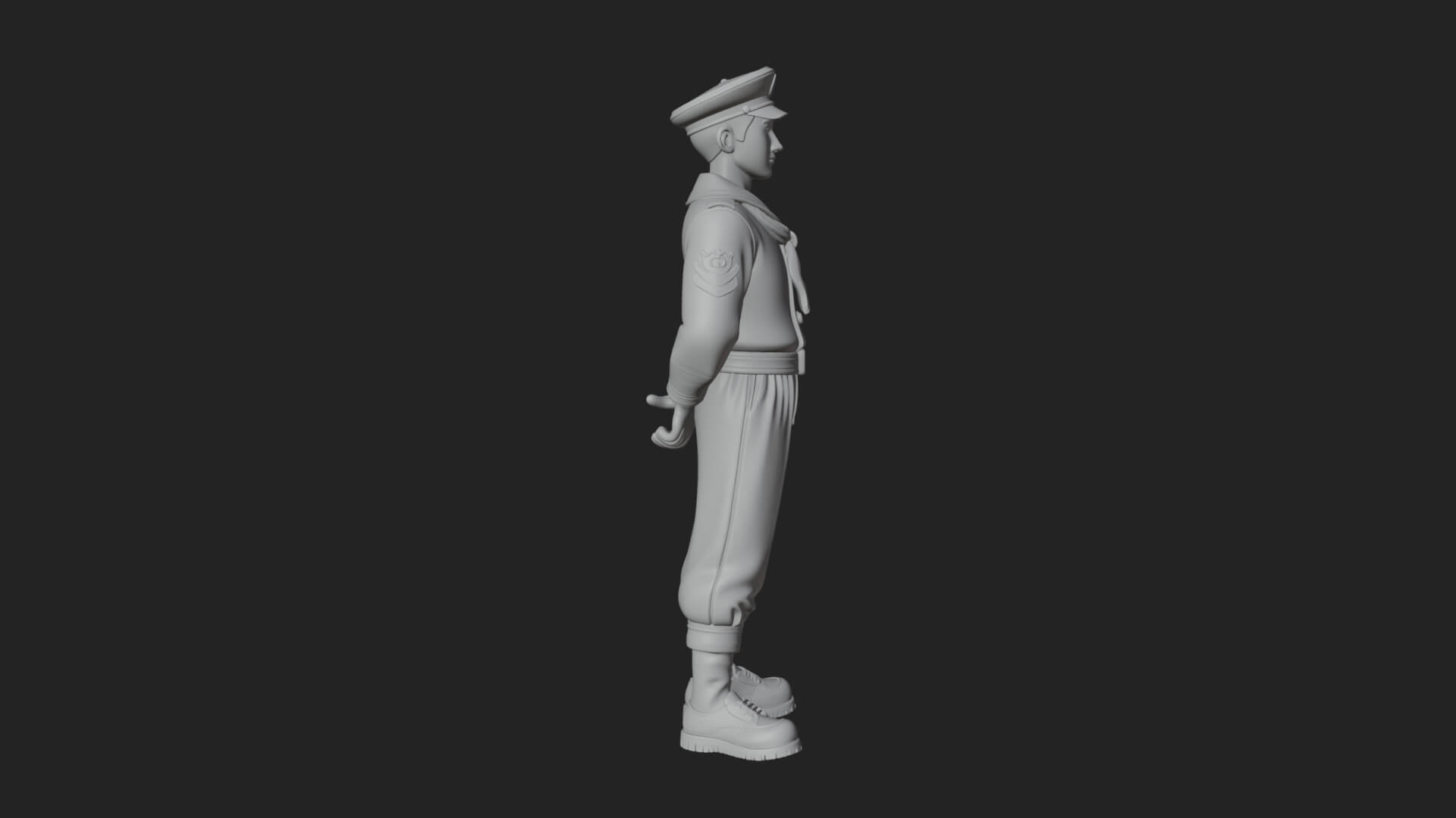 Sailor Man Statue Design 7 3D Print Model 3D Model