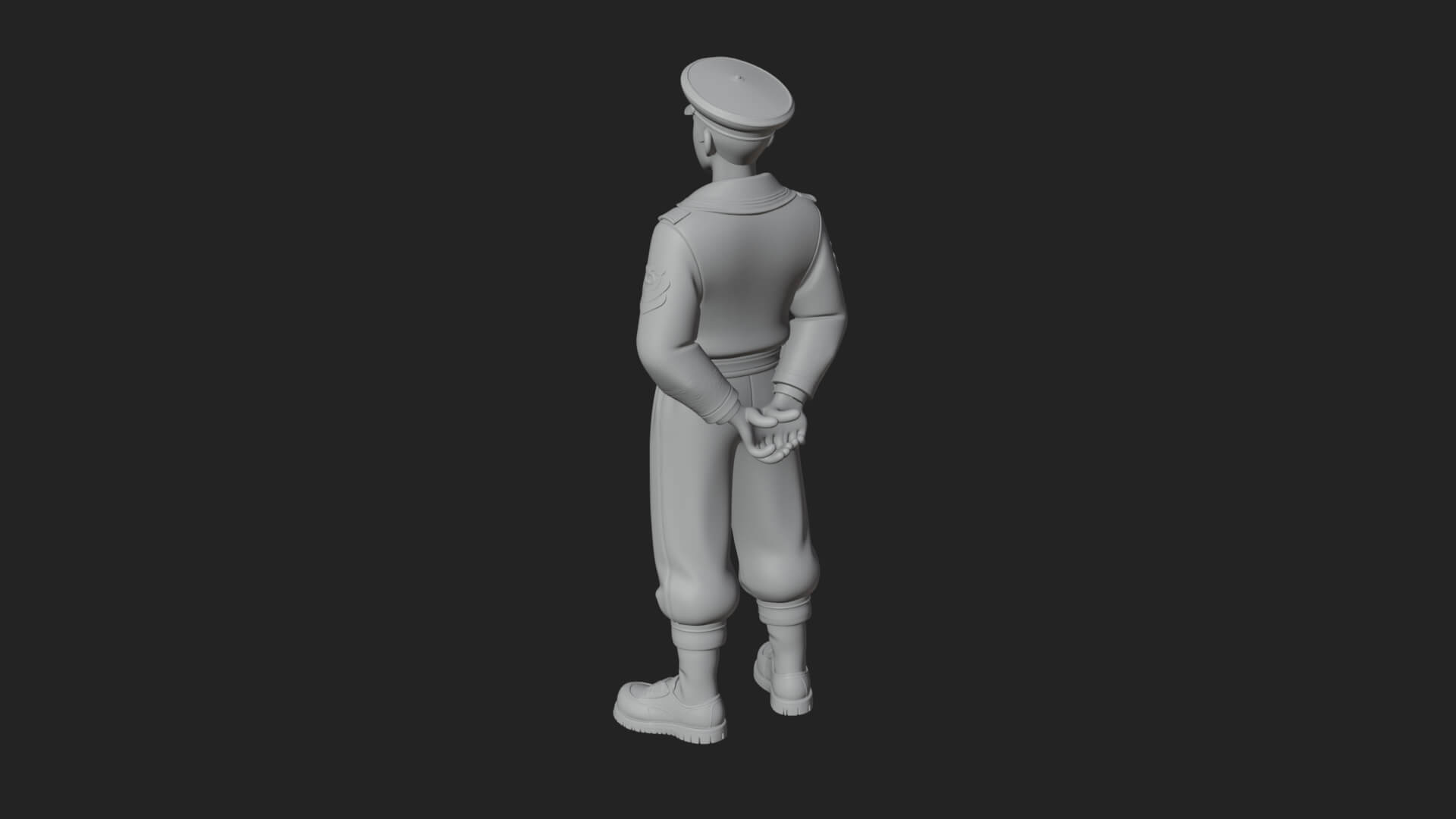 Sailor Man Statue Design 7 3D Print Model 3D Model