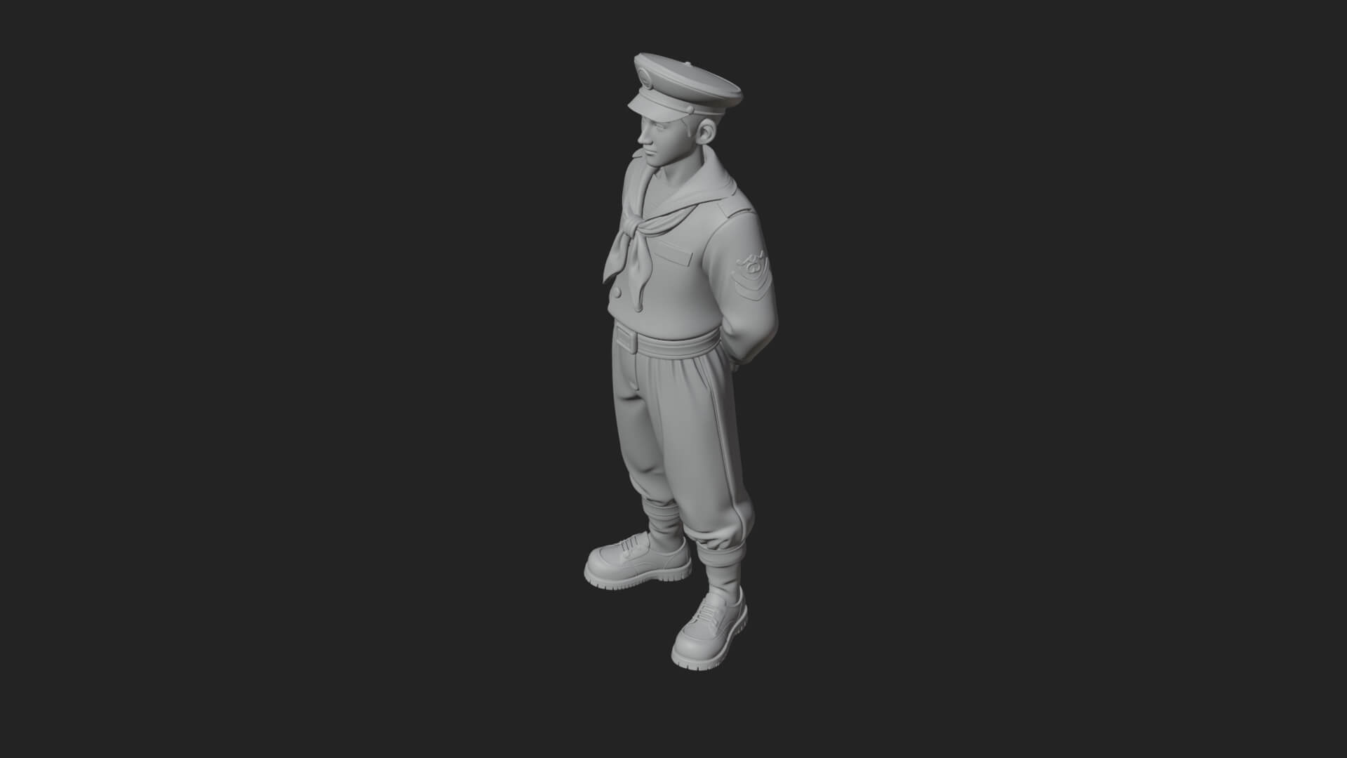 Sailor Man Statue Design 7 3D Print Model 3D Model
