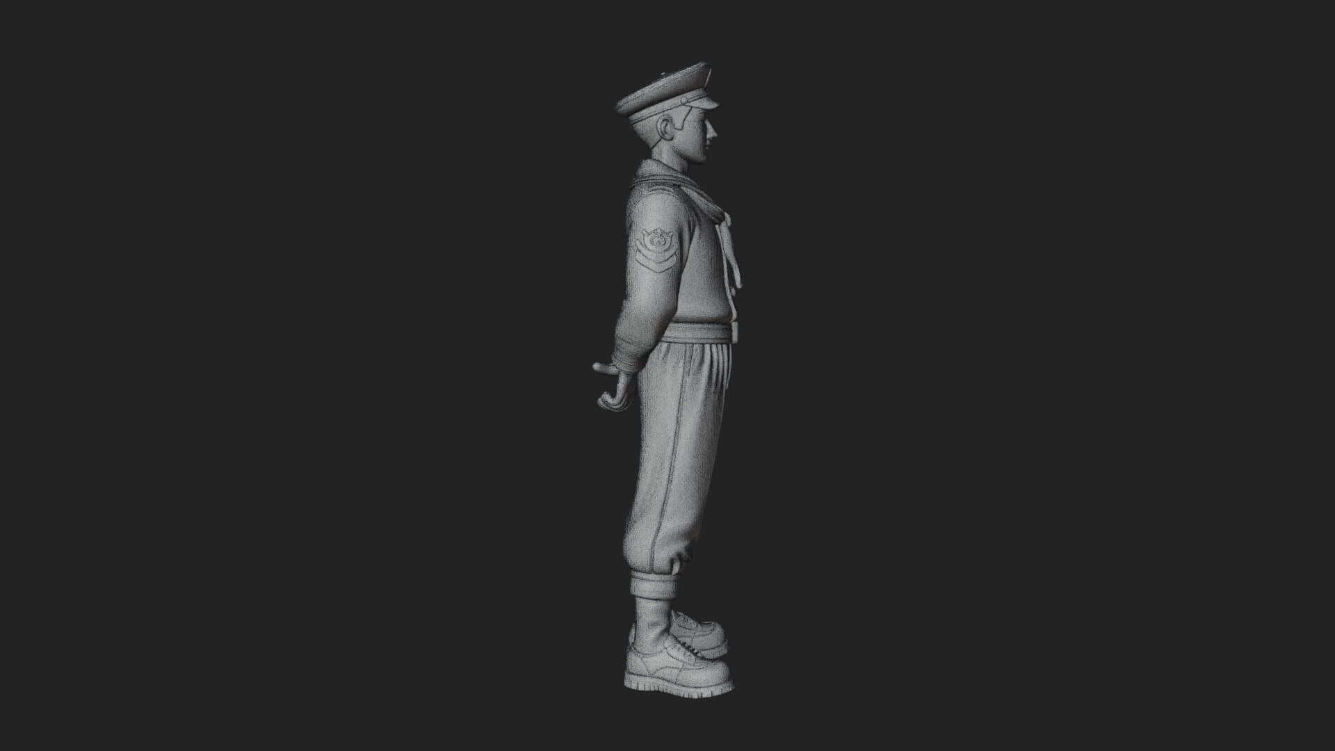 Sailor Man Statue Design 7 3D Print Model 3D Model