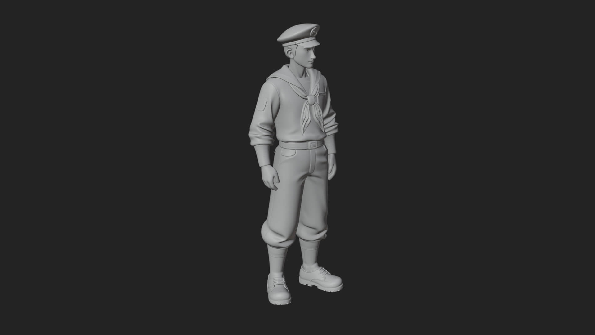 Sailor Man Statue Design 8 3D Print Model 3D Model