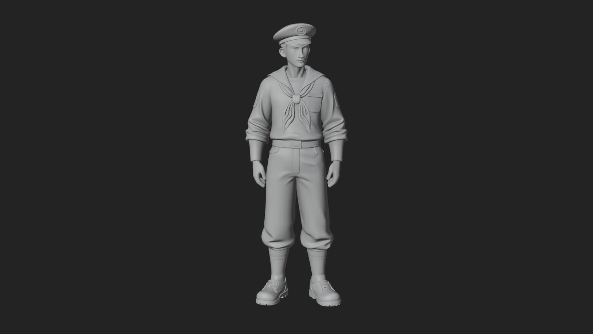 Sailor Man Statue Design 8 3D Print Model 3D Model