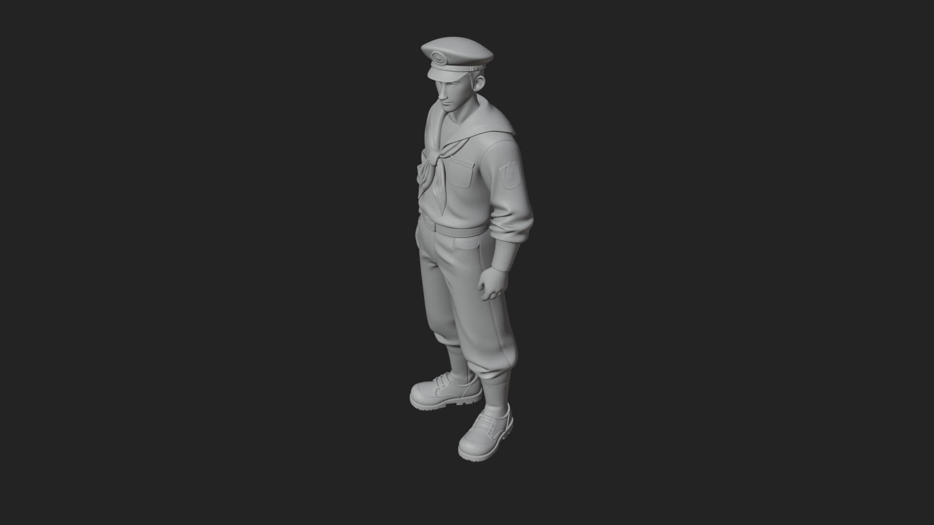 Sailor Man Statue Design 8 3D Print Model 3D Model