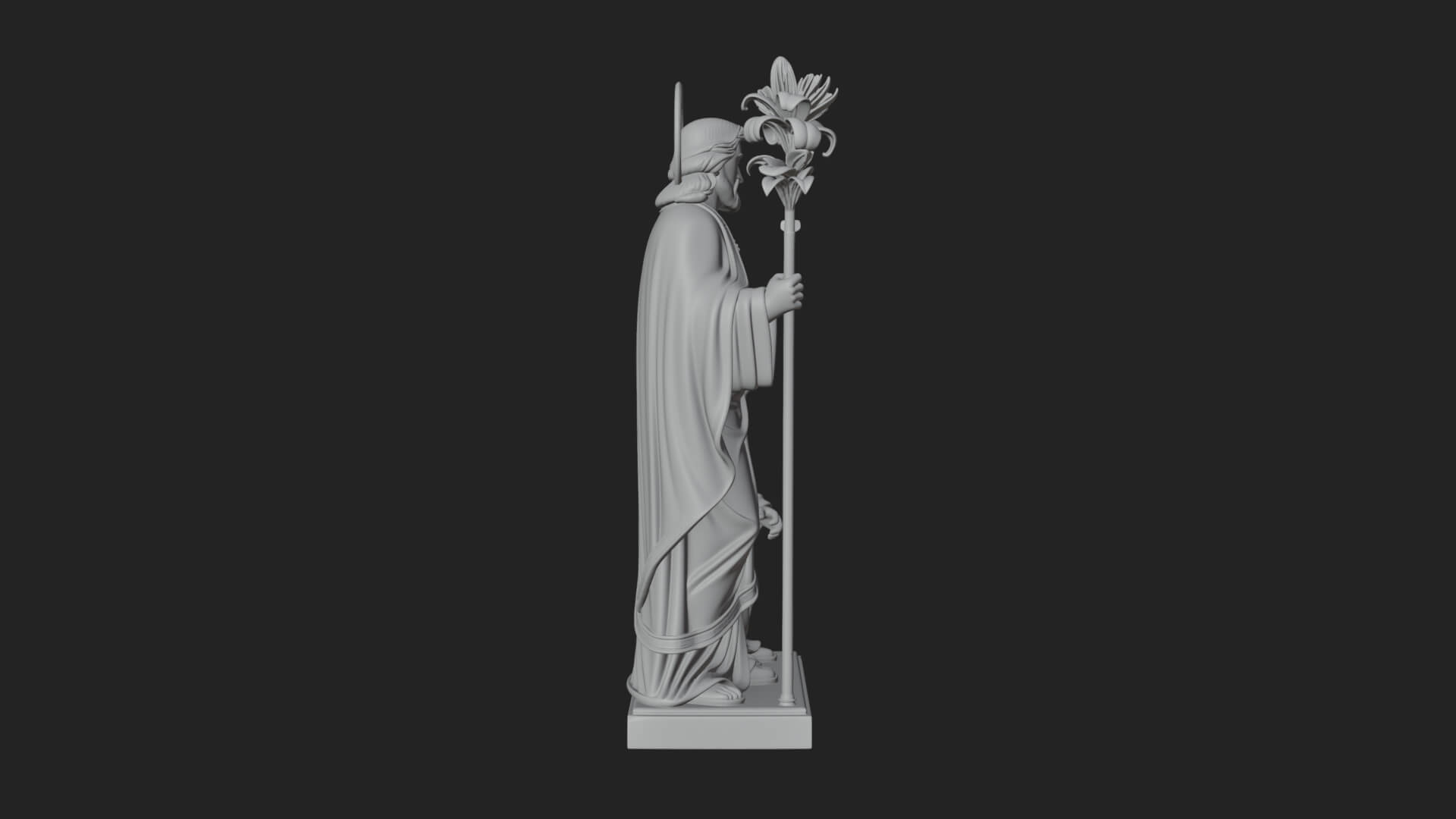 Saint Joseph with Child Statue Design 1 3D Print Model 3D Model