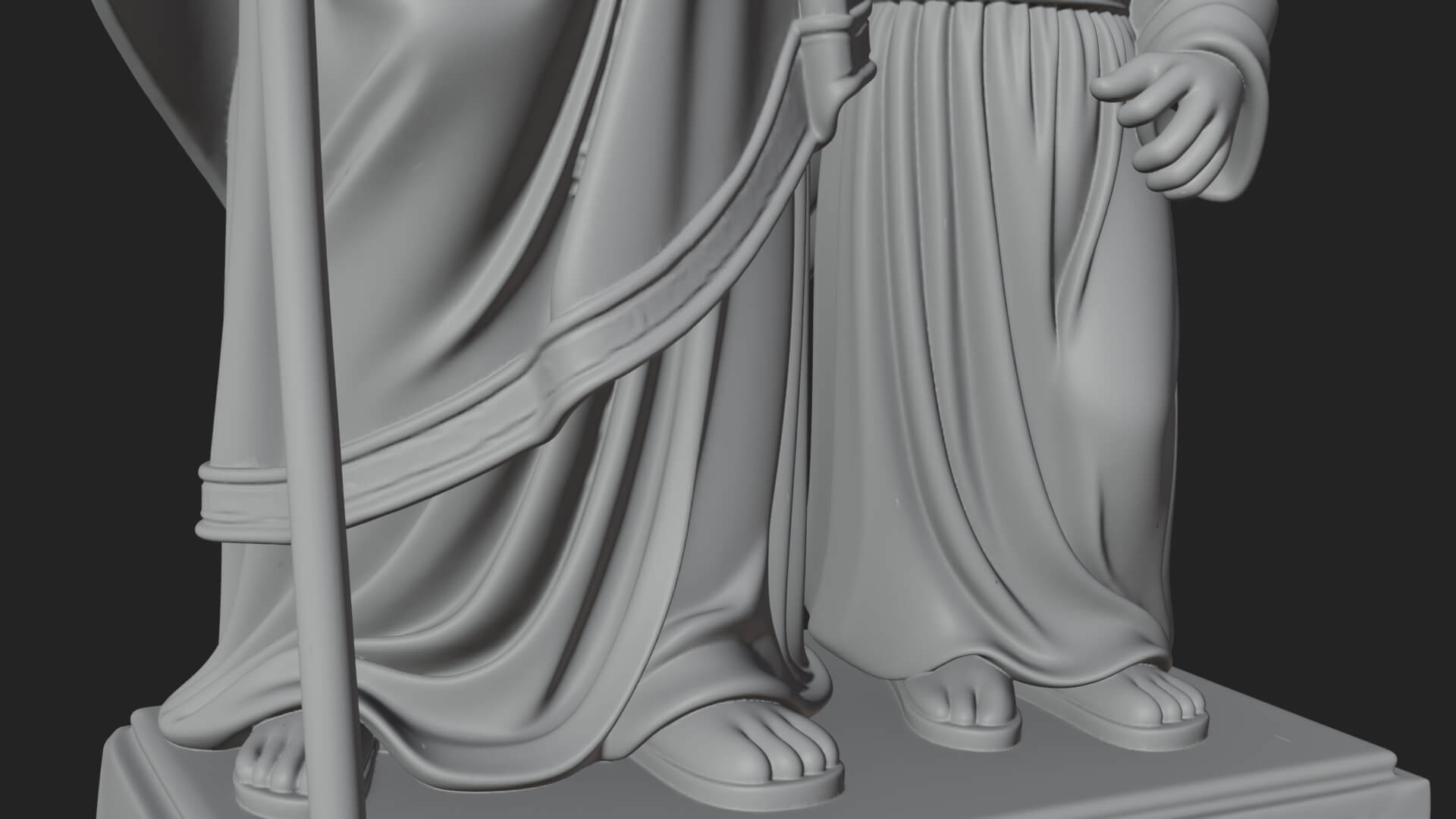 Saint Joseph with Child Statue Design 1 3D Print Model 3D Model
