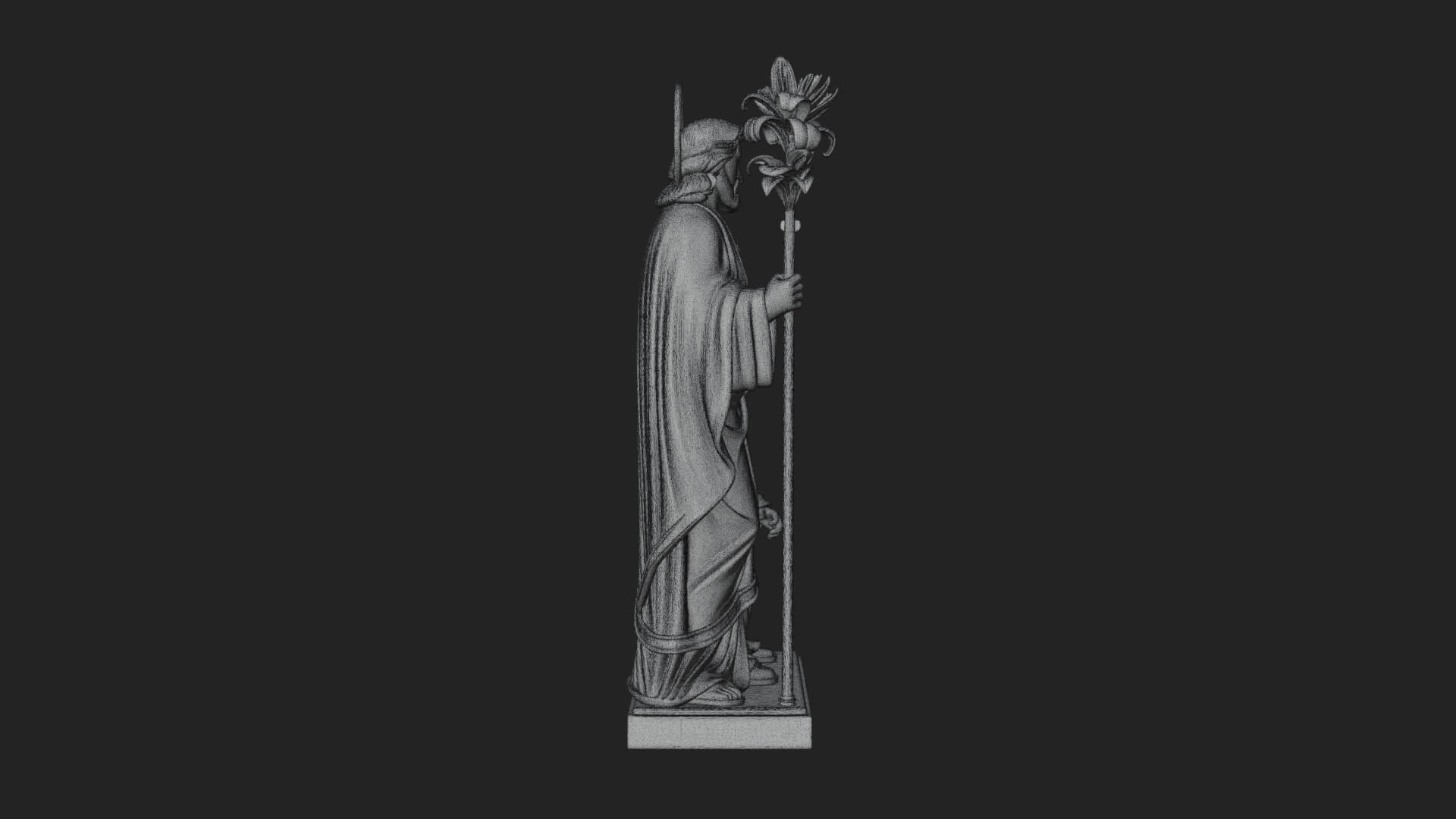 Saint Joseph with Child Statue Design 1 3D Print Model 3D Model