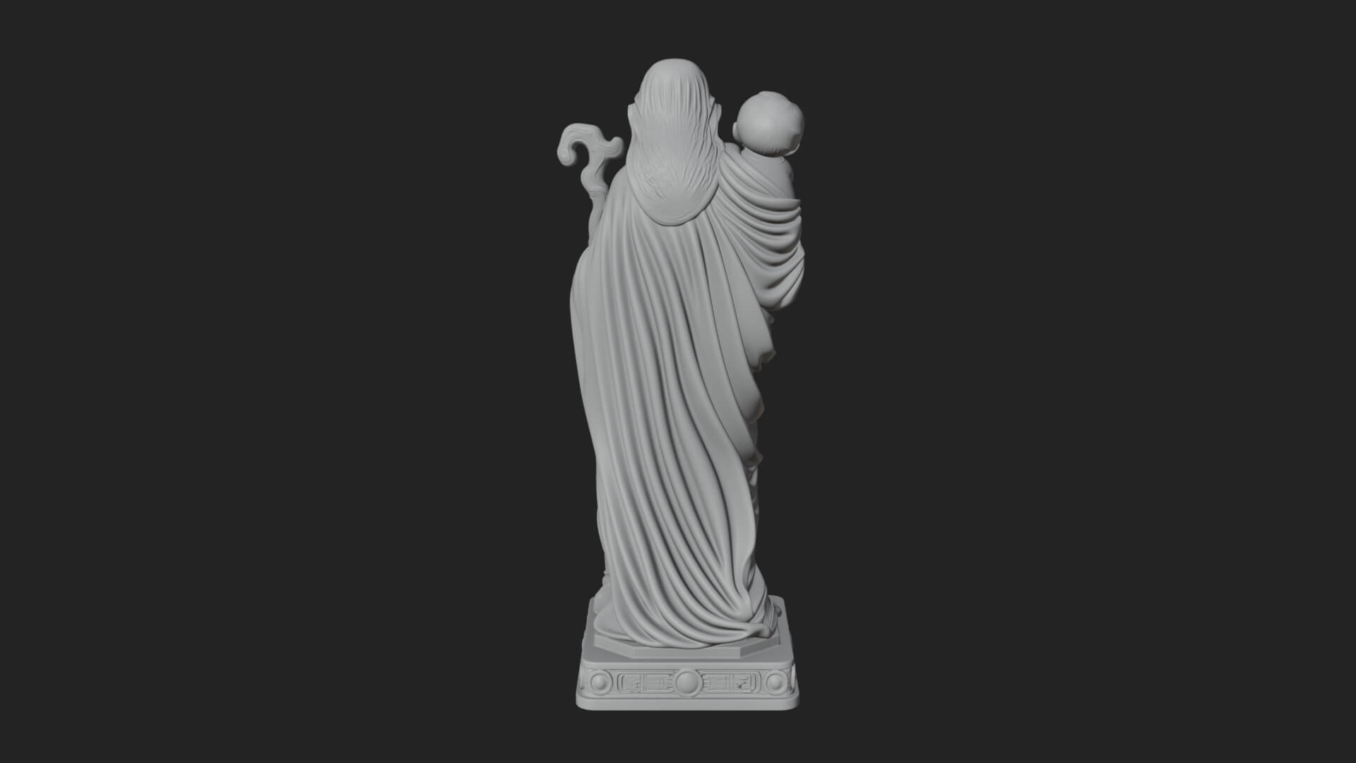 Saint Joseph with Child Statue Design 3 3D Print Model 3D Model