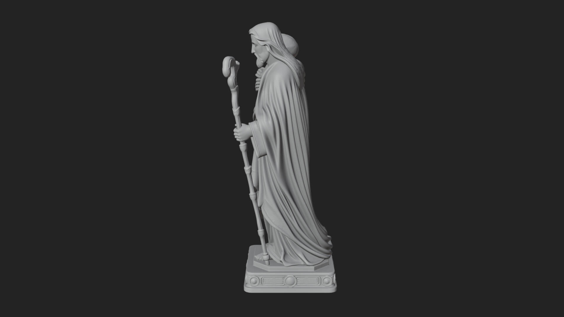 Saint Joseph with Child Statue Design 3 3D Print Model 3D Model