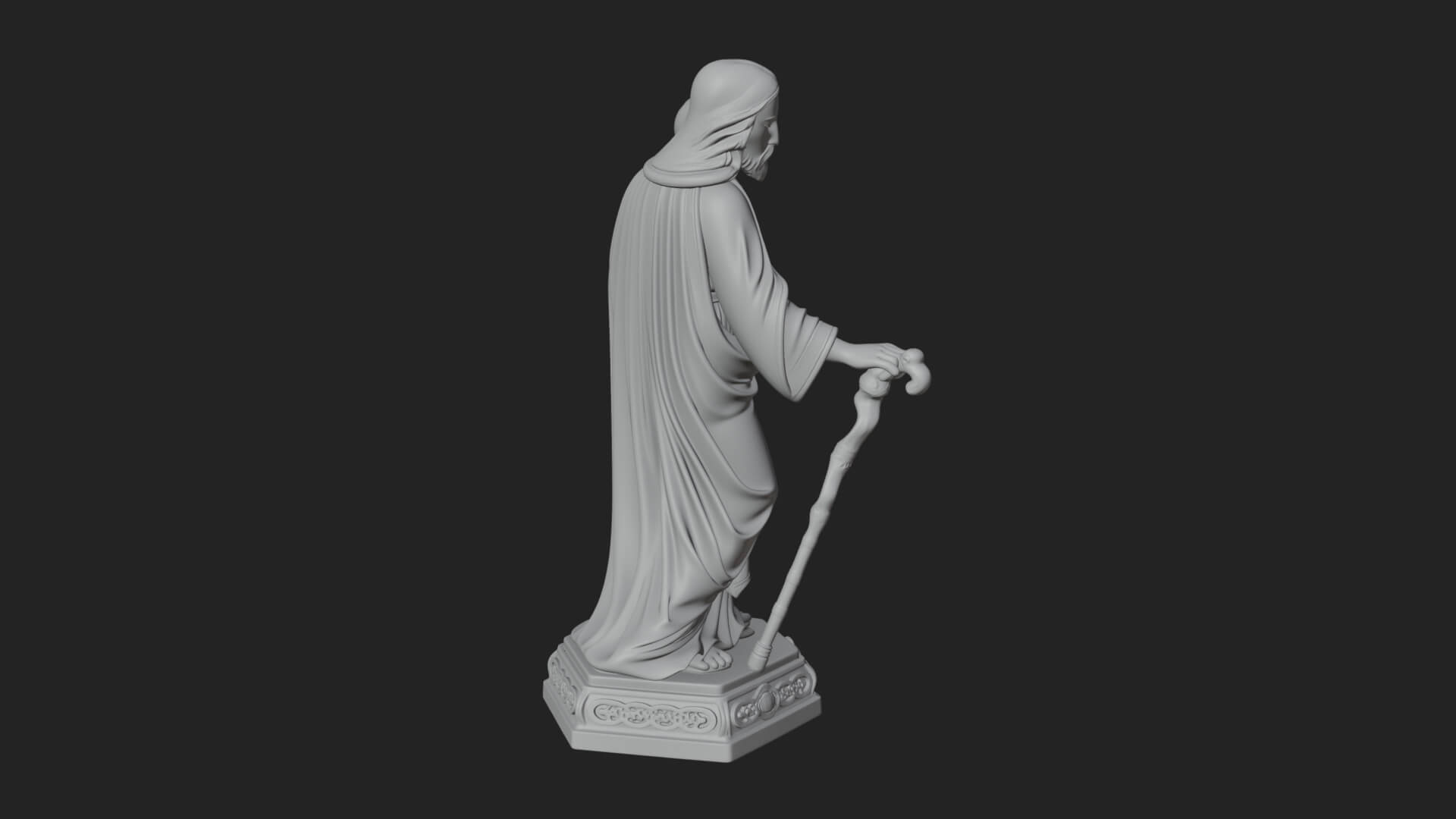 Saint Joseph with Child Statue Design 4 3D Print Model 3D Model