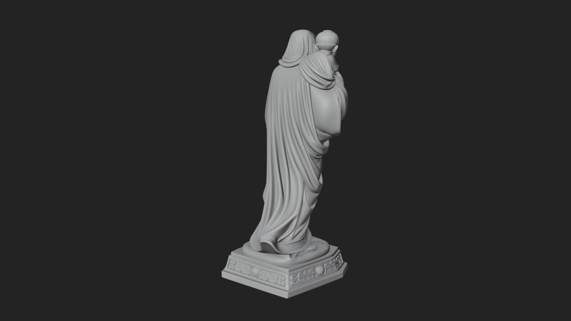 Saint Joseph with Child Statue Design 5 3D Print Model 3D Model